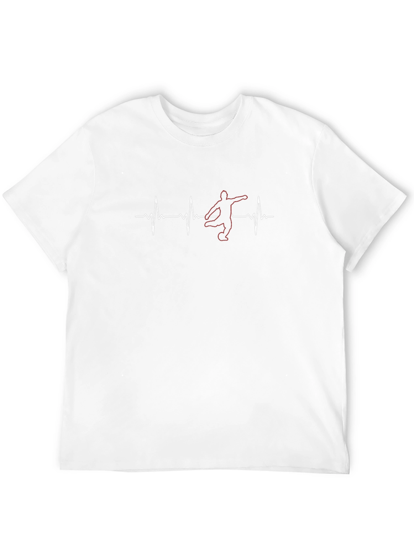 Soccer Heartbeat T-Shirt - Black Graphic Tee