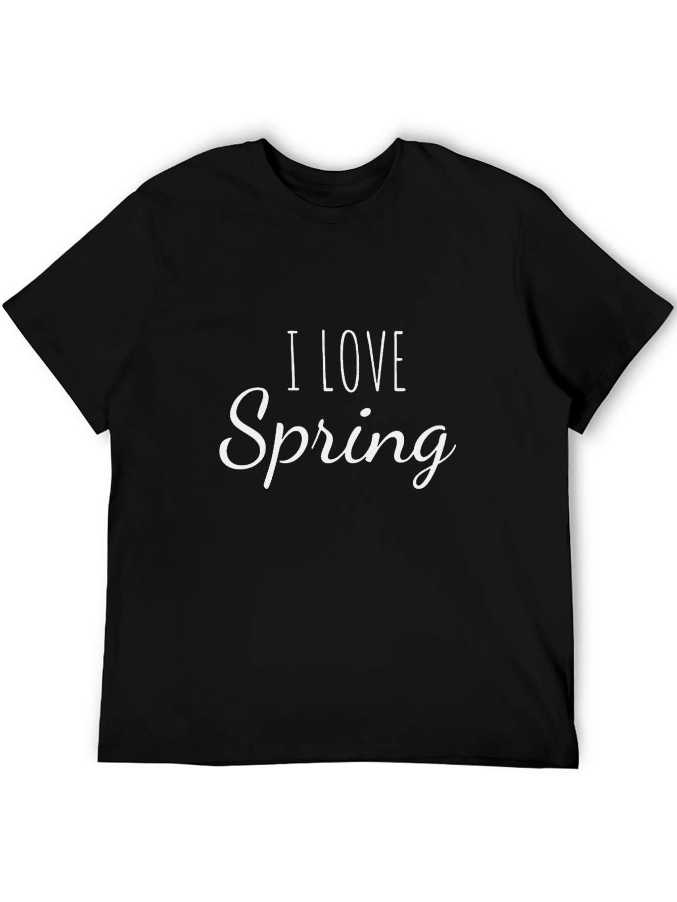 I Love Spring Black T-Shirt