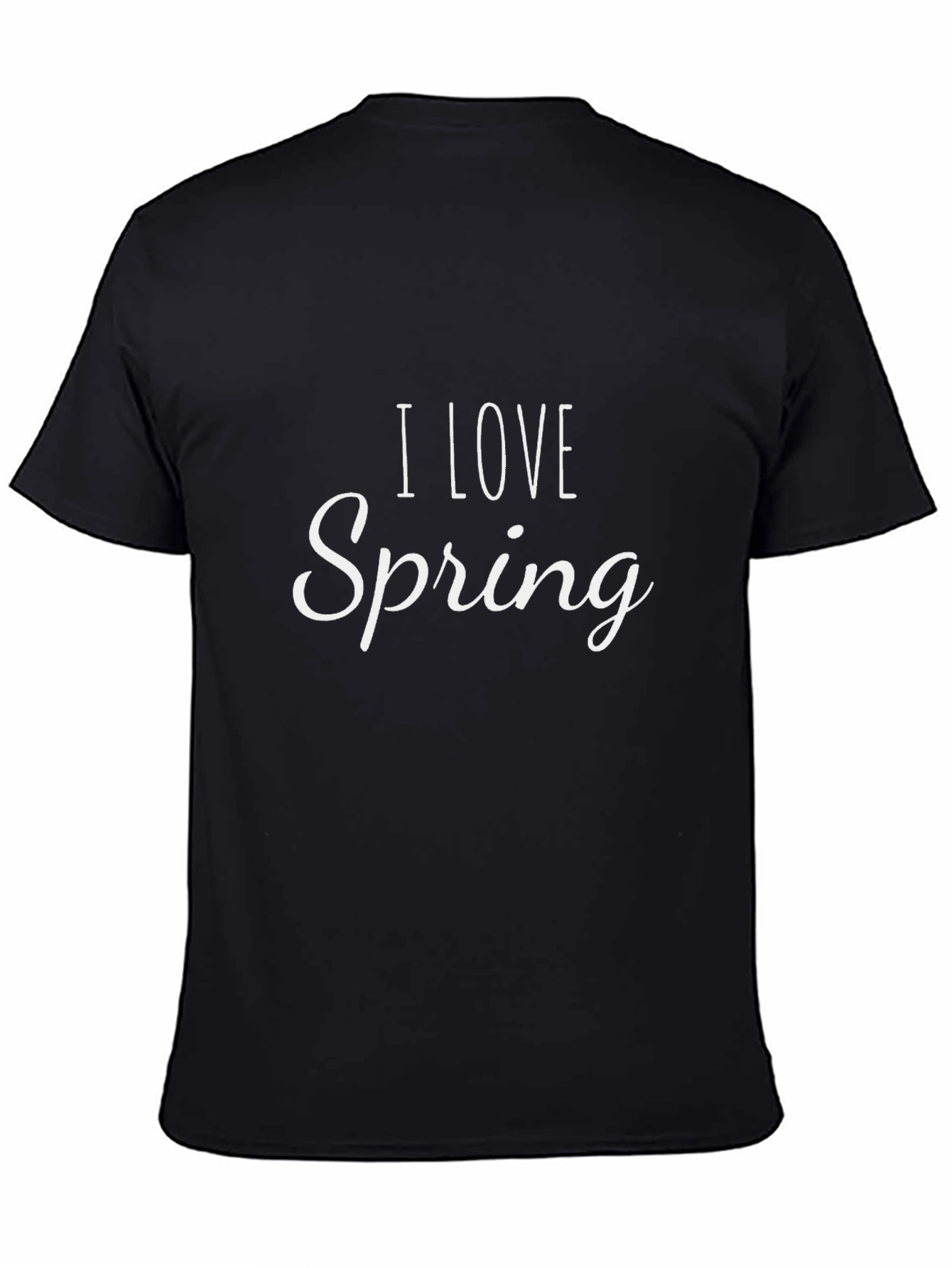 I Love Spring Black T-Shirt