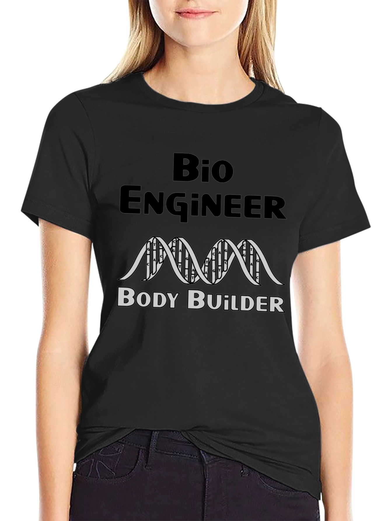 Bio Engineer Body Builder Black T-Shirt