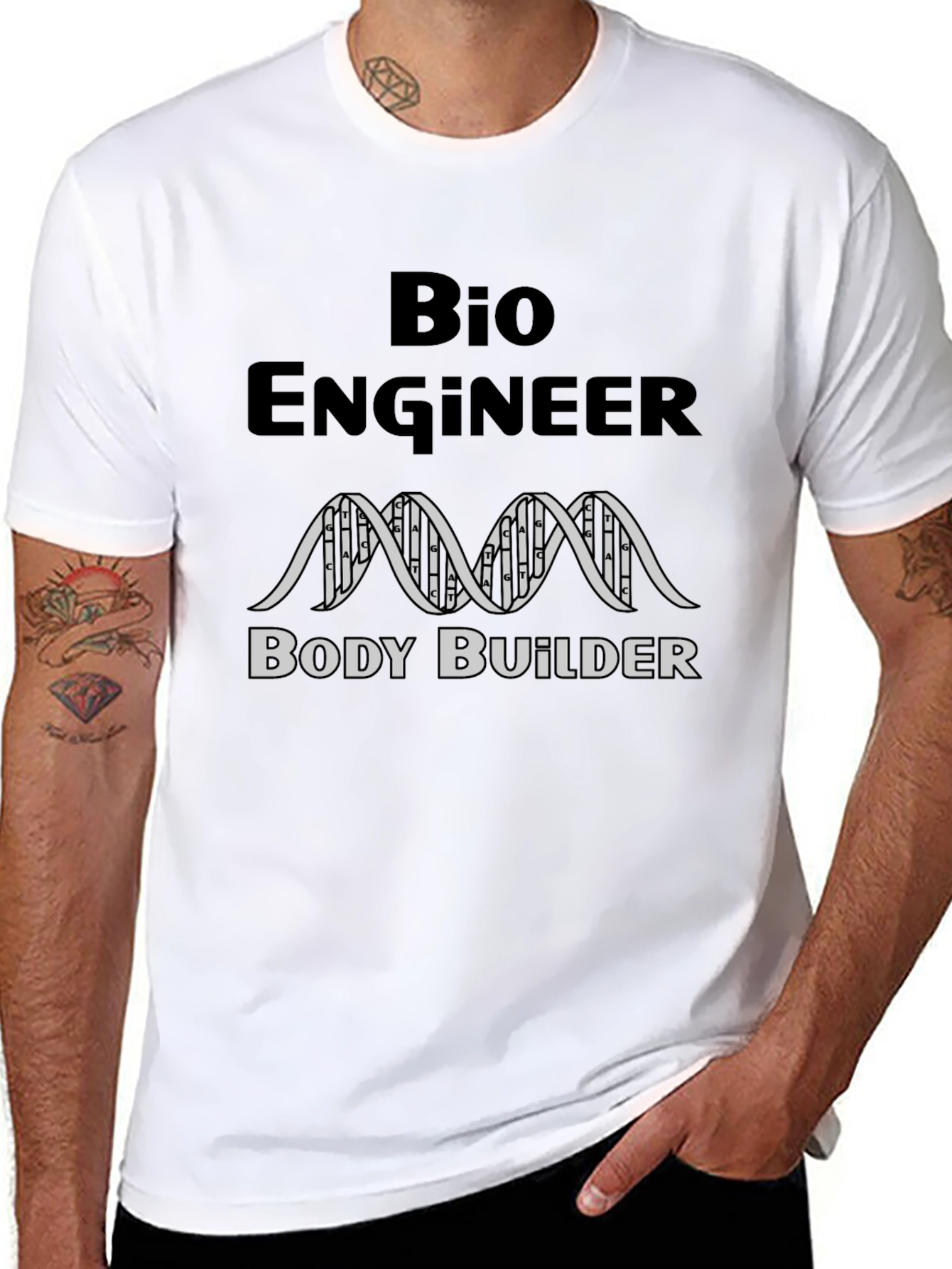 Bio Engineer Body Builder Black T-Shirt