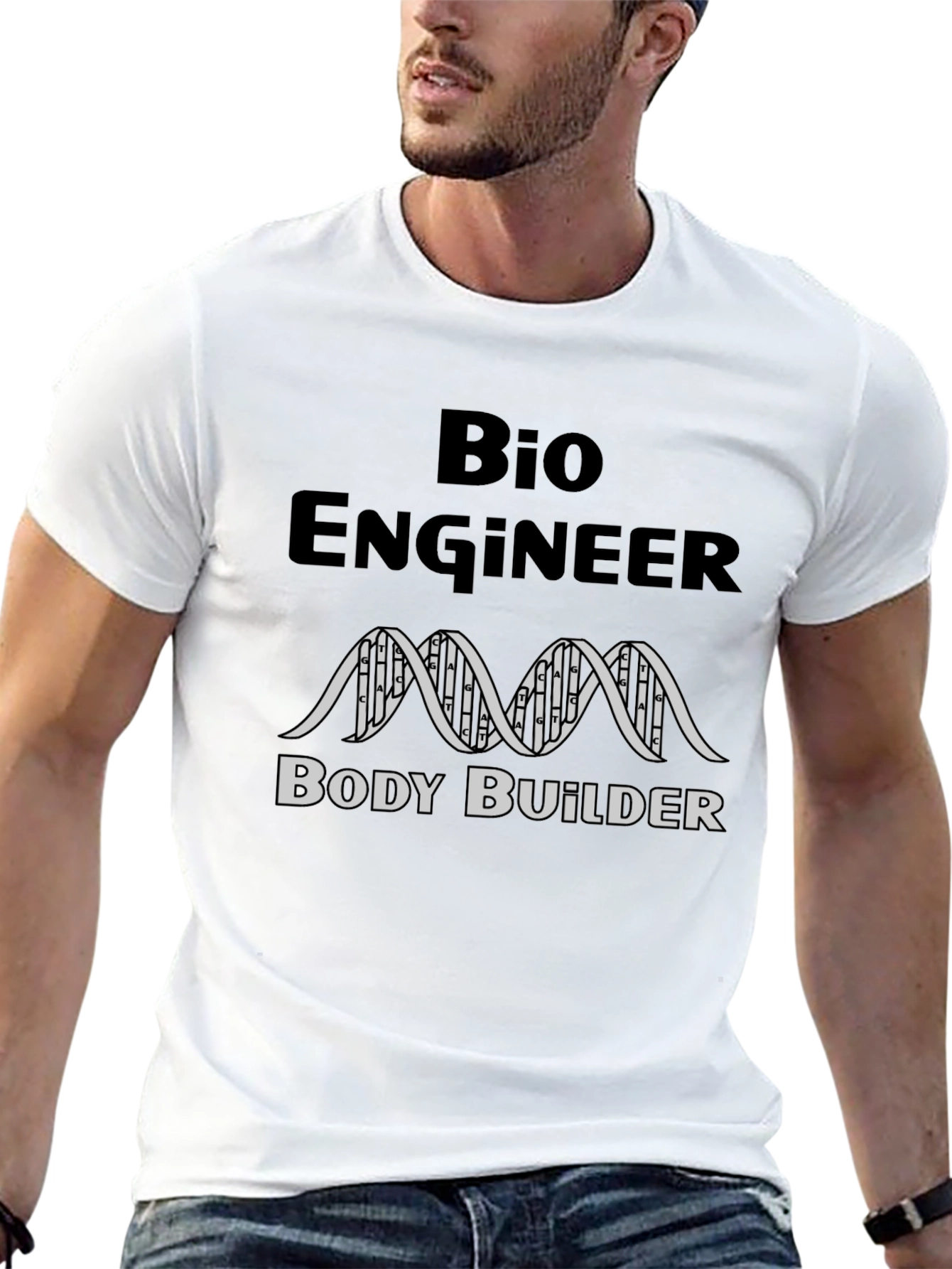 Bio Engineer Body Builder Black T-Shirt