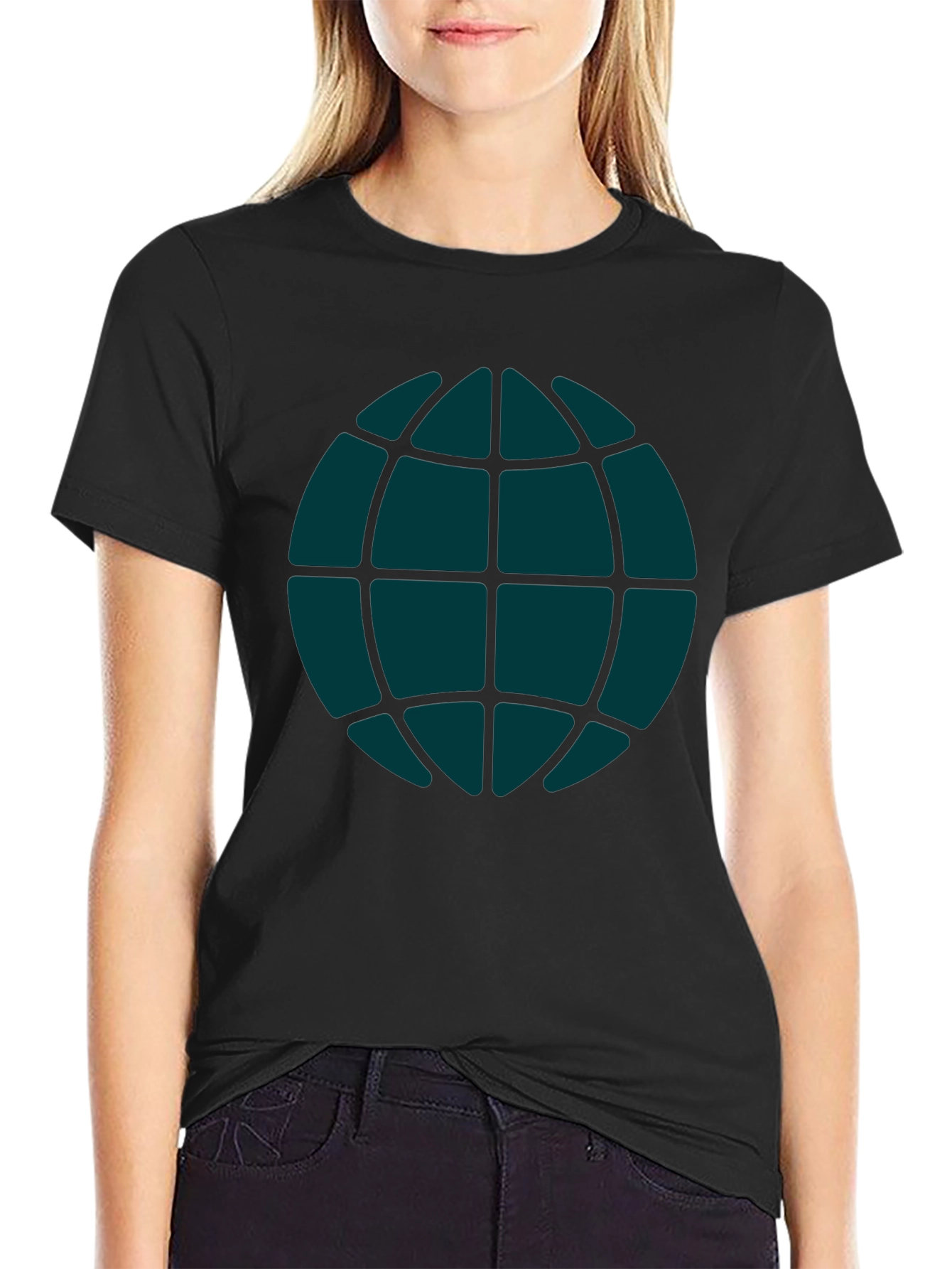 Globe Graphic Tee - Casual Black T-Shirt
