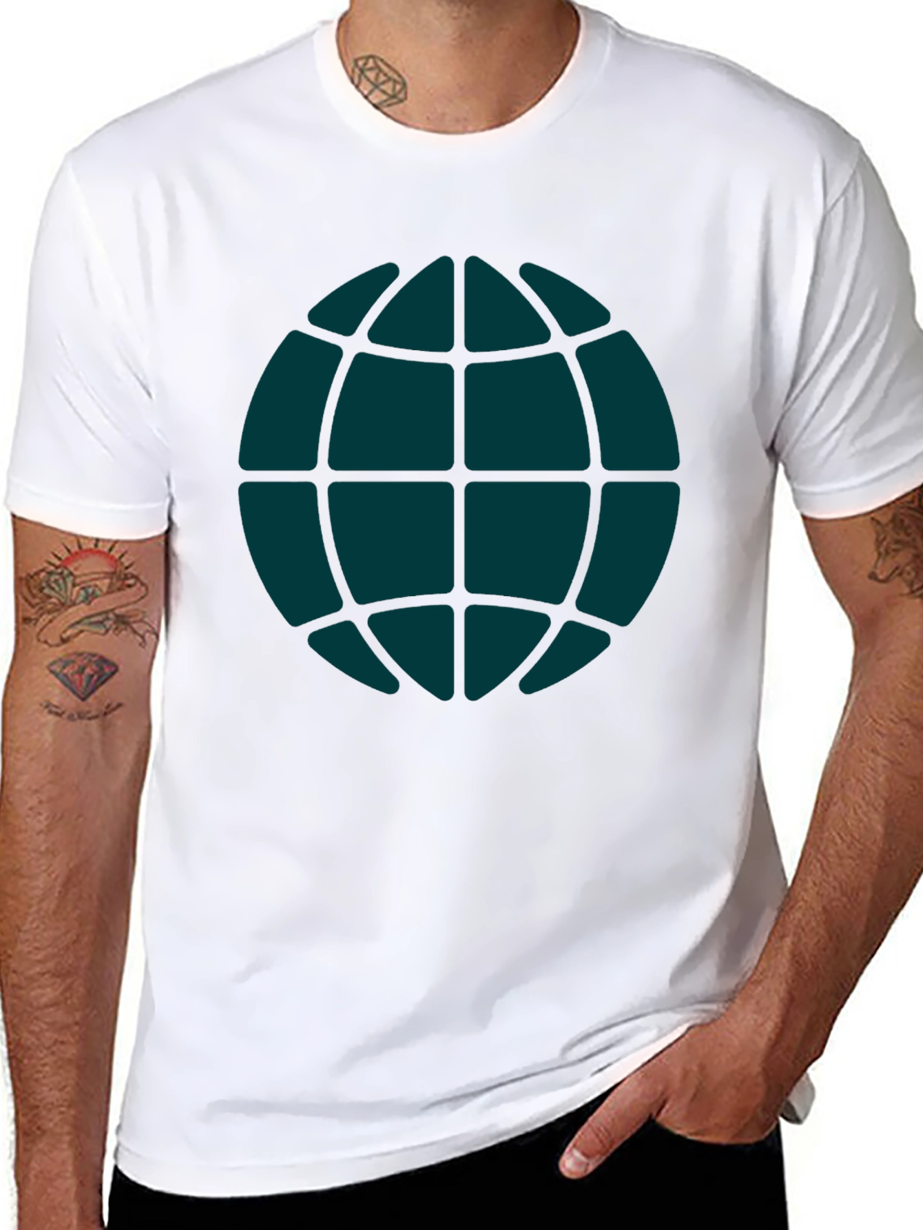 Globe Graphic Tee - Casual Black T-Shirt