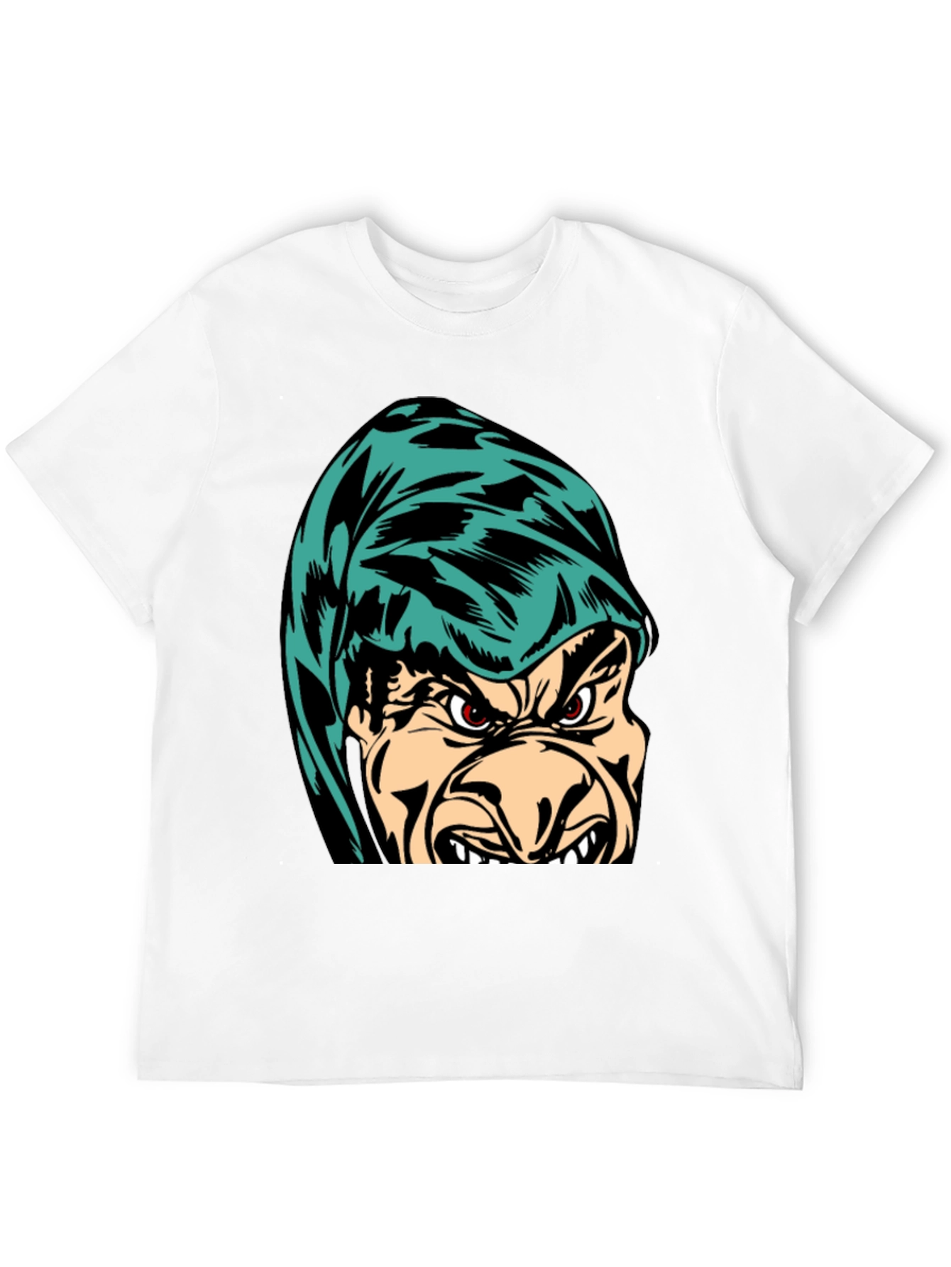 Grumpy Hooded Character Black T-Shirt