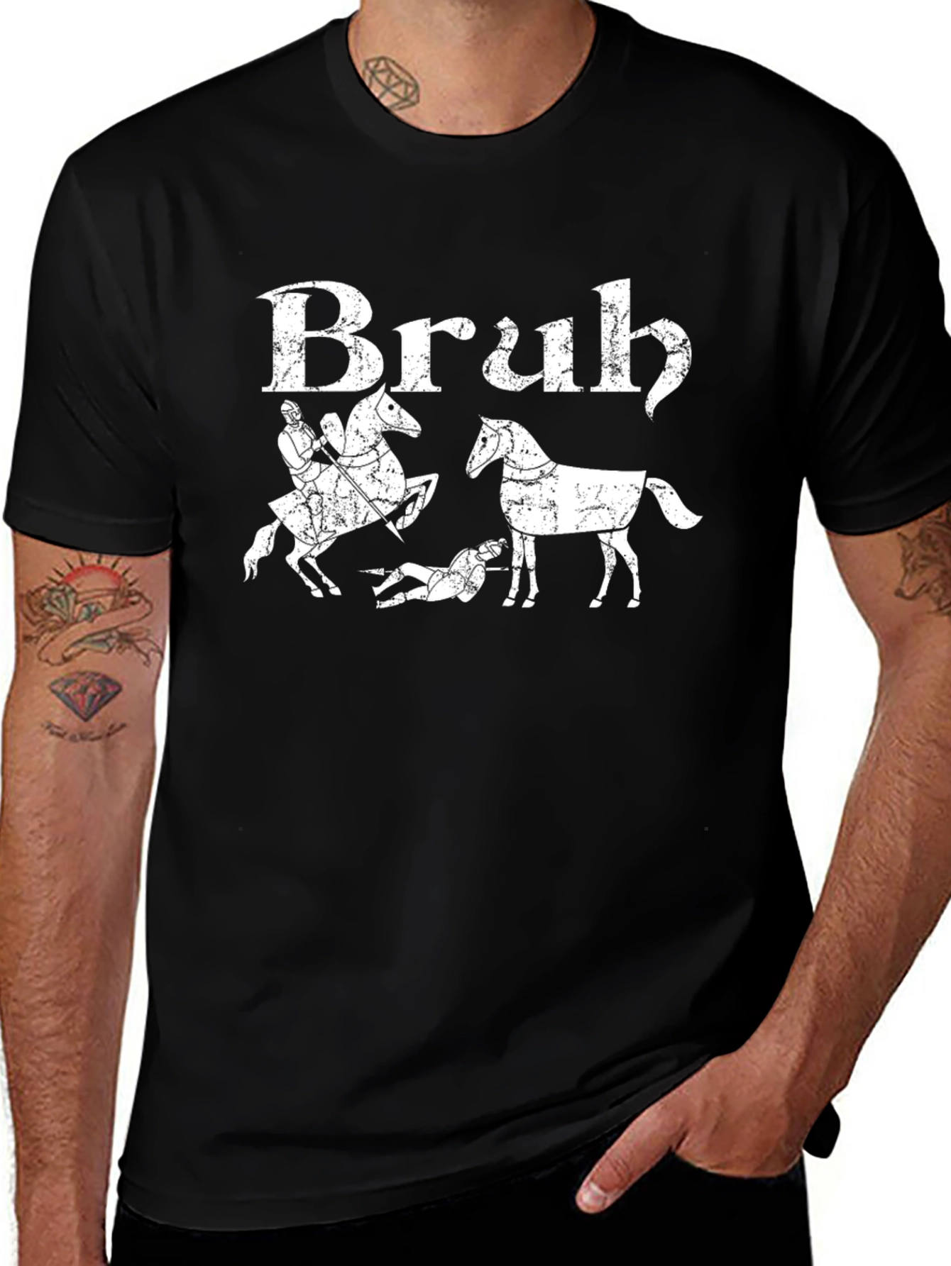 Bruh Medieval Horse Joust T-Shirt