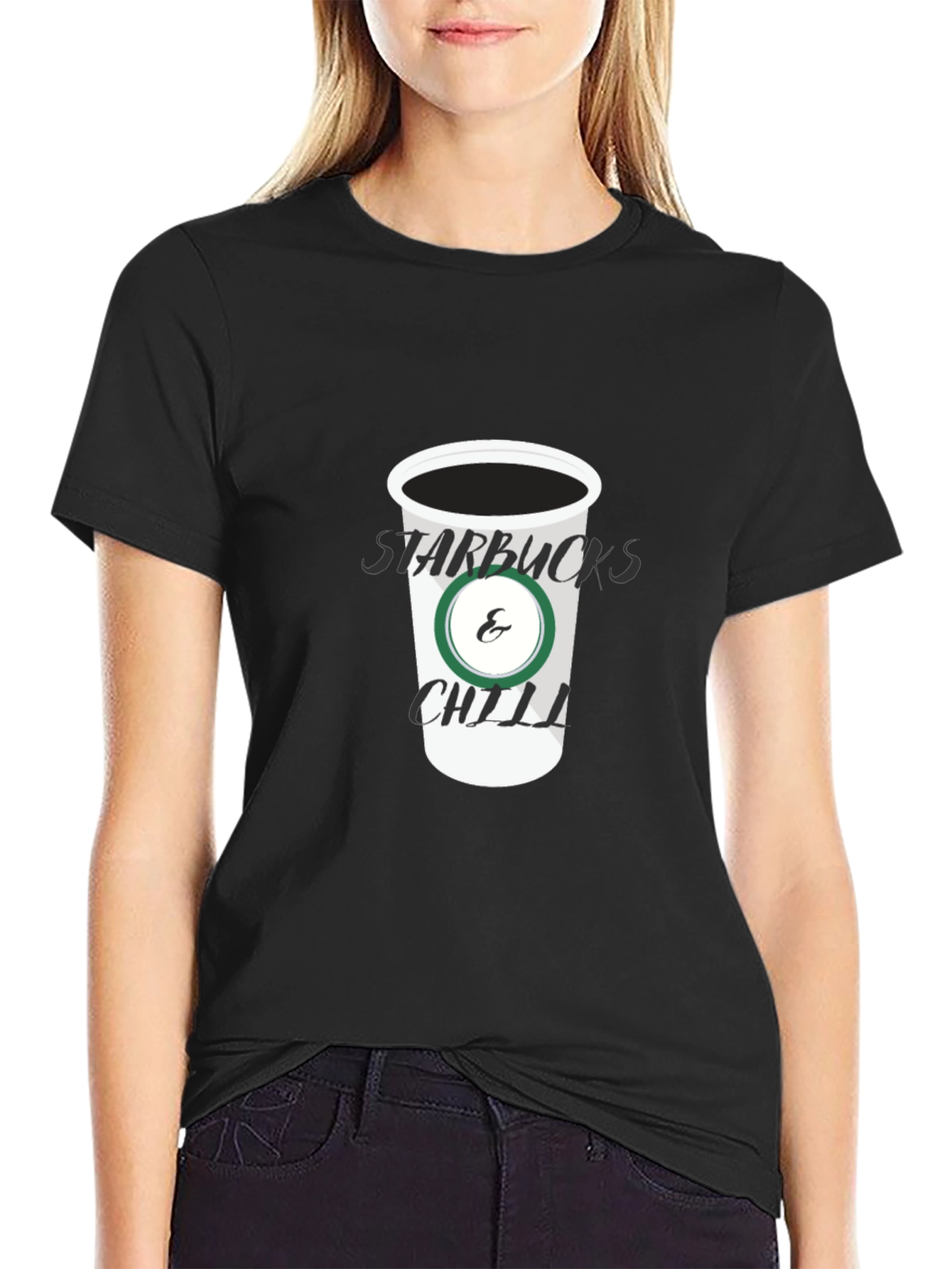 Starbucks & Chill Black T-Shirt