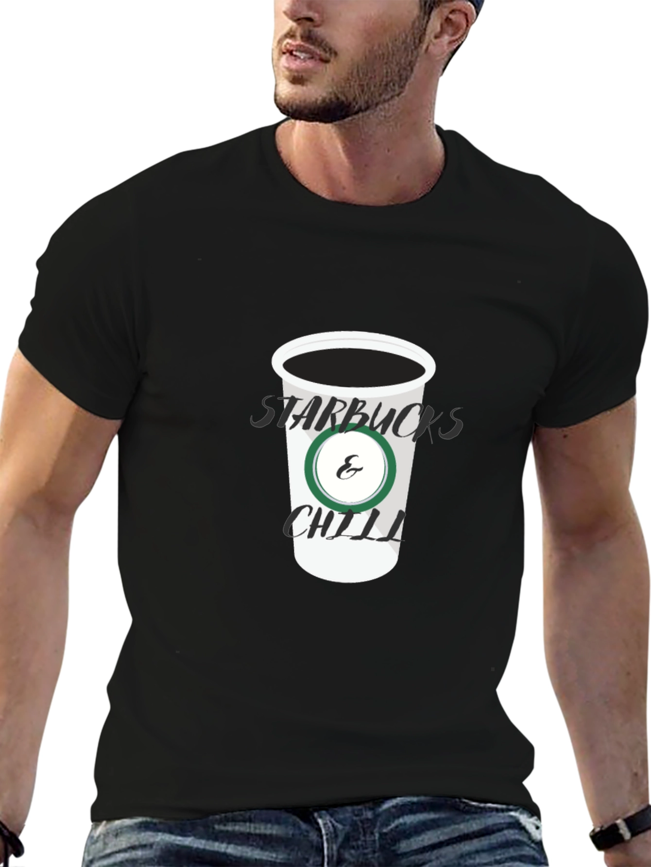 Starbucks & Chill Black T-Shirt