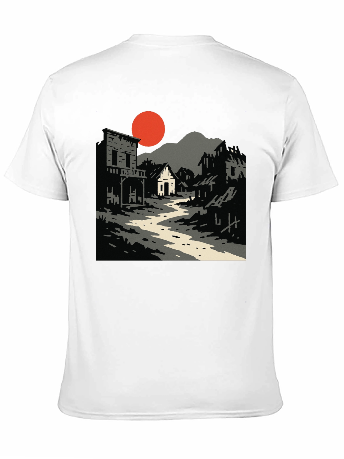 Western Ghost Town Graphic Tee - Retro Style