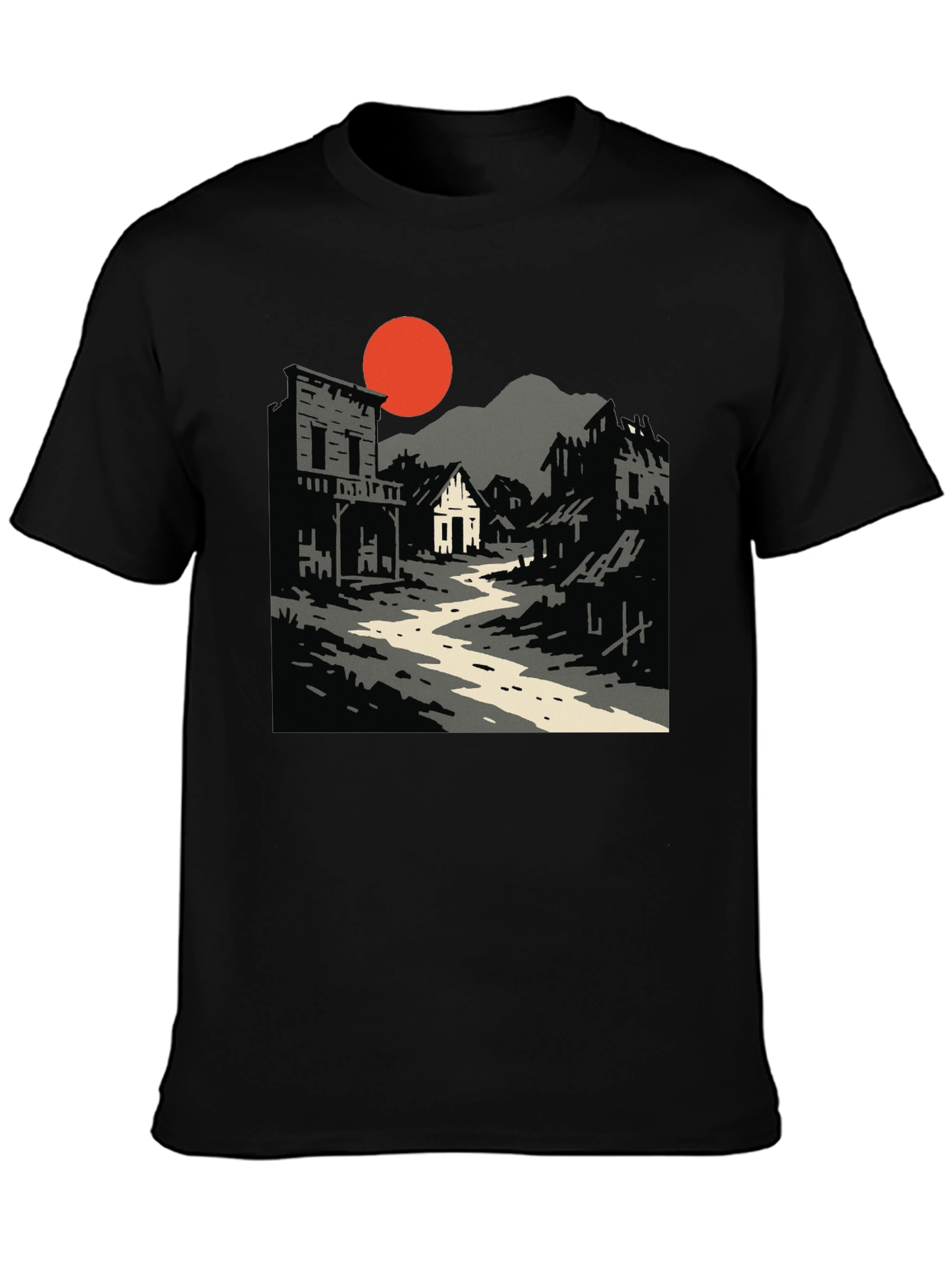 Western Ghost Town Graphic Tee - Retro Style