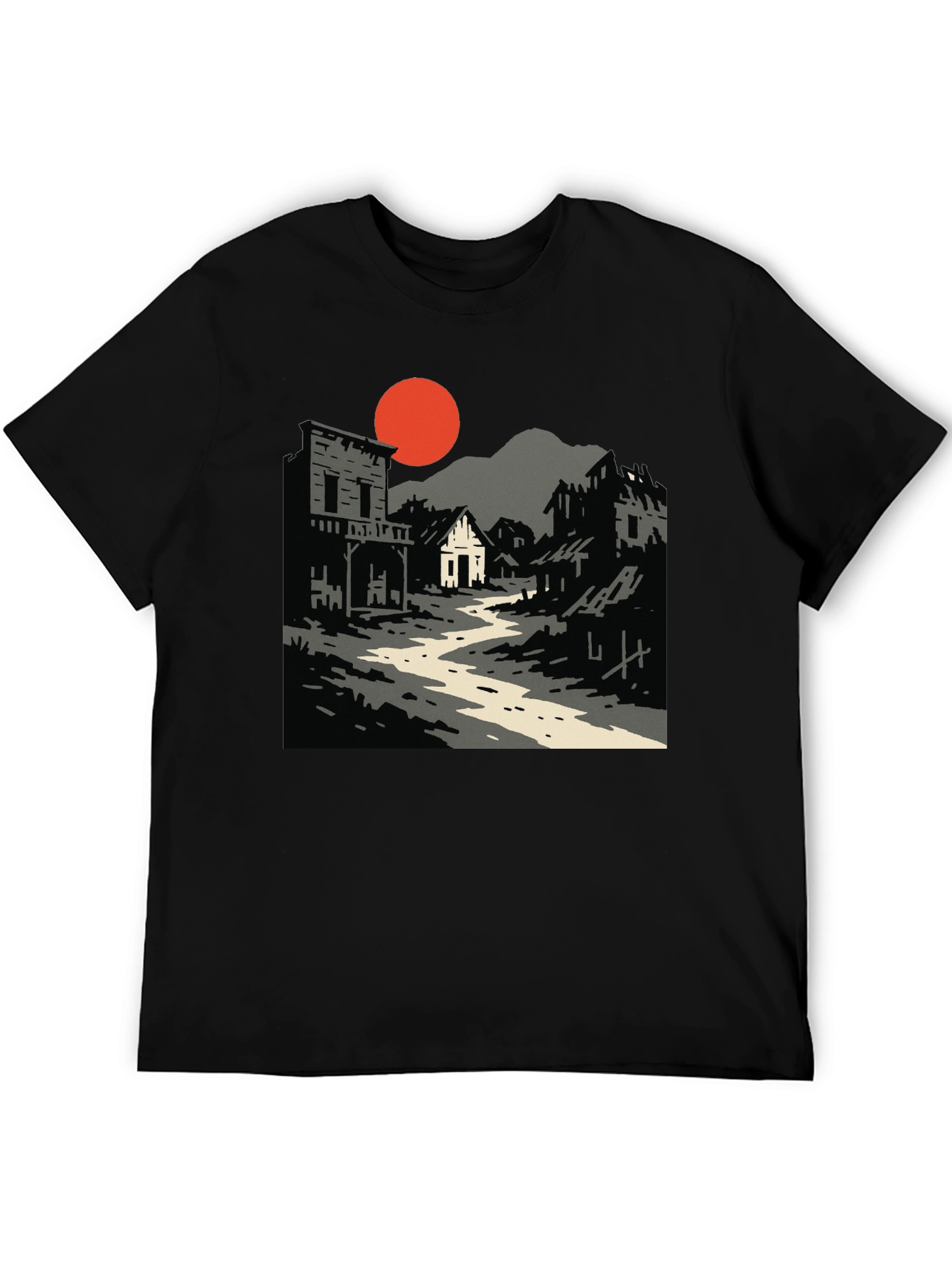 Western Ghost Town Graphic Tee - Retro Style
