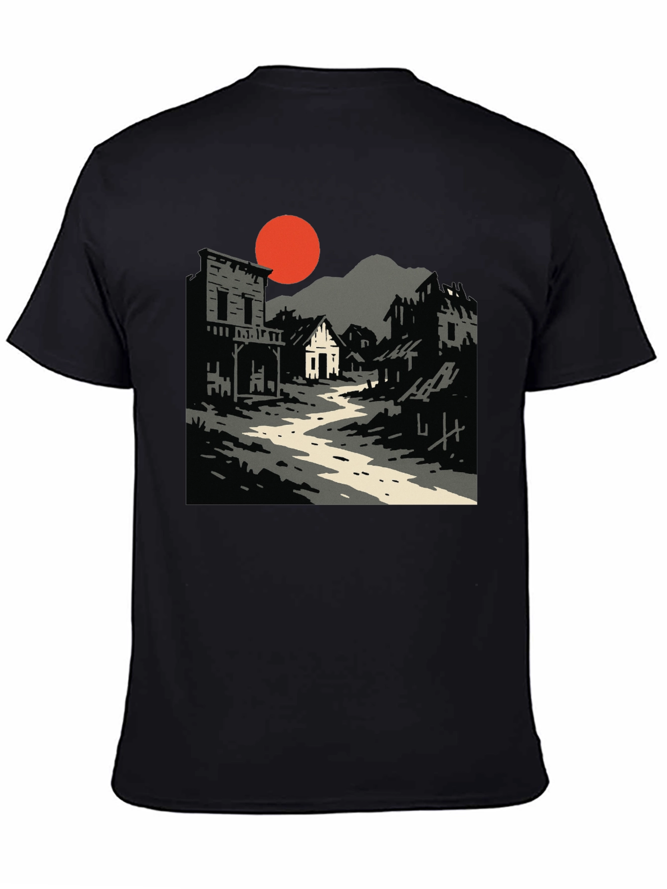 Western Ghost Town Graphic Tee - Retro Style