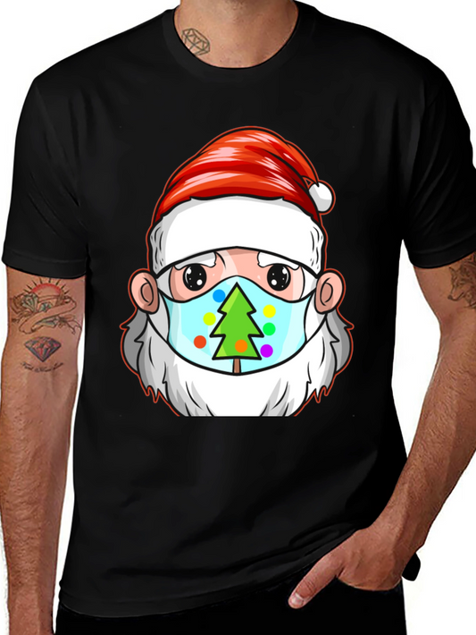 Santa Masked Christmas Tree T-Shirt