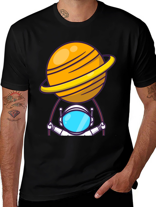 Astronaut Planet T-Shirt - Outer Space Graphic Tee