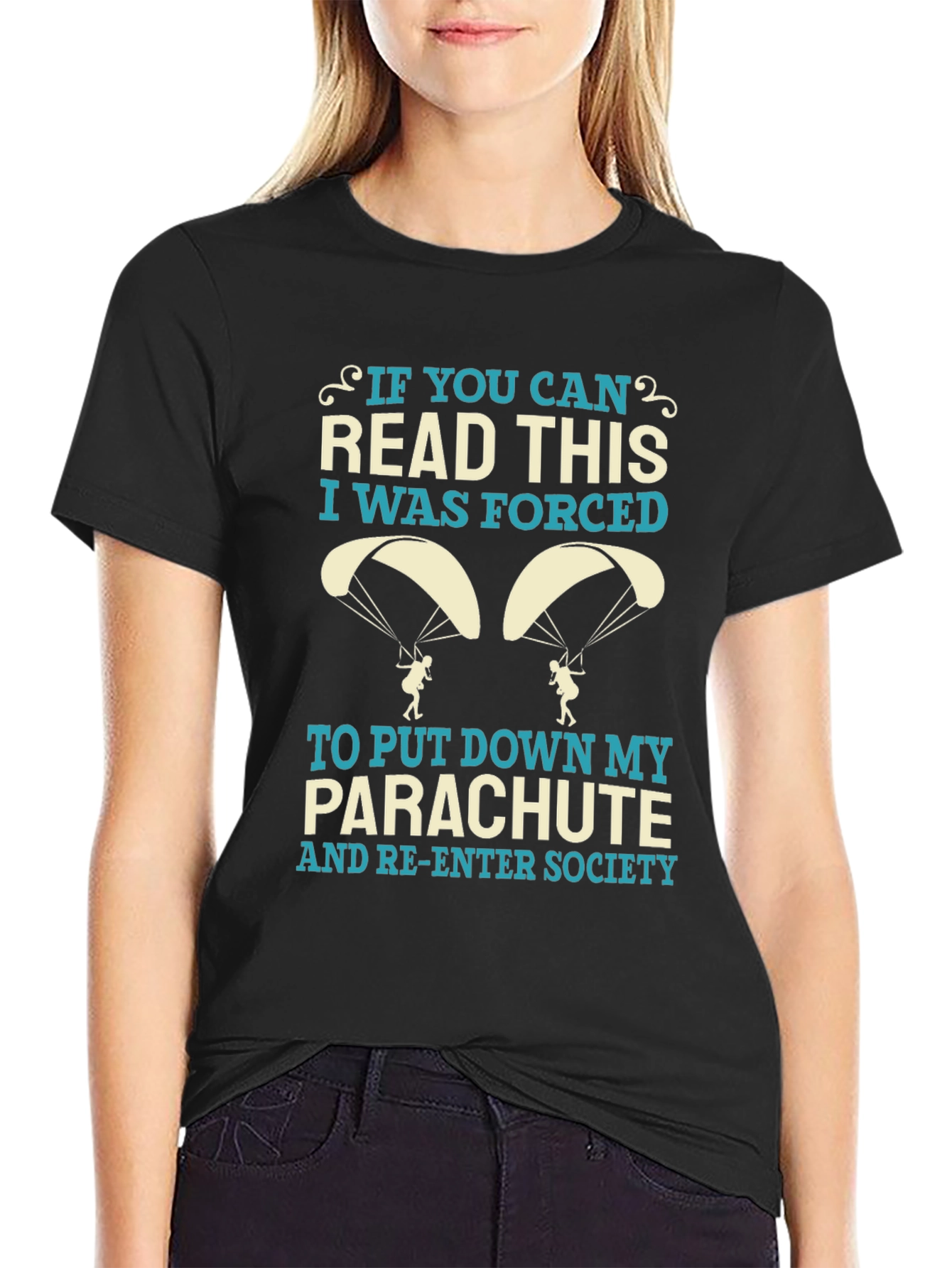 Funny Parachute T-Shirt - Forced Re-Entry Tee