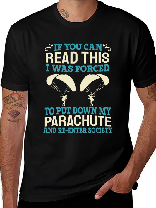 Funny Parachute T-Shirt - Forced Re-Entry Tee
