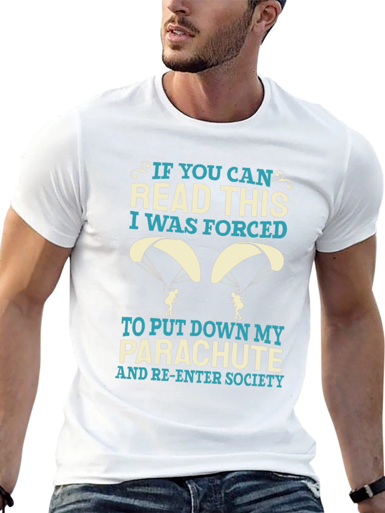 Funny Parachute T-Shirt - Forced Re-Entry Tee