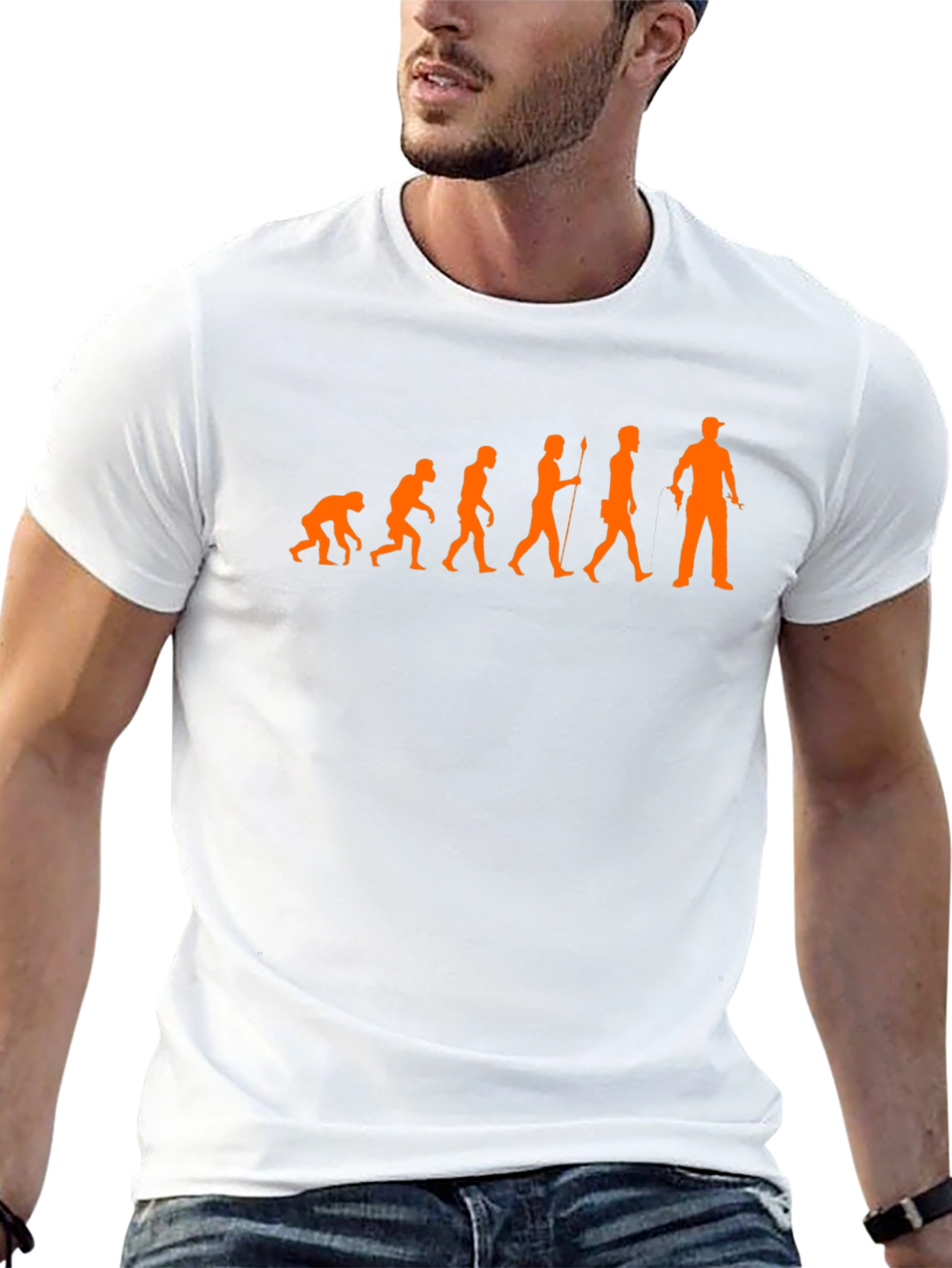 Evolution T-Shirt Funny Man to Tradesman Tee