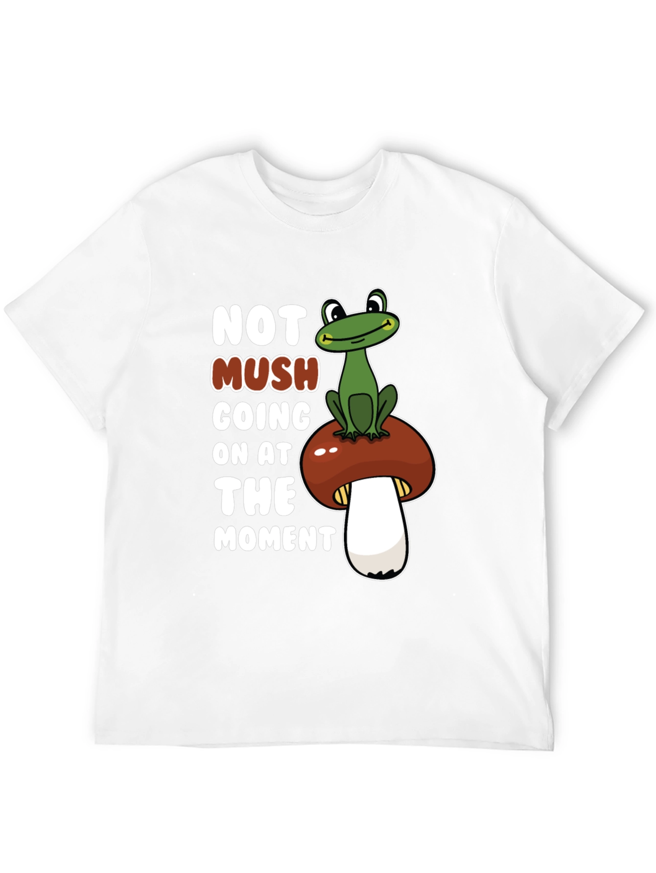 Funny Frog on Mushroom Graphic Tee