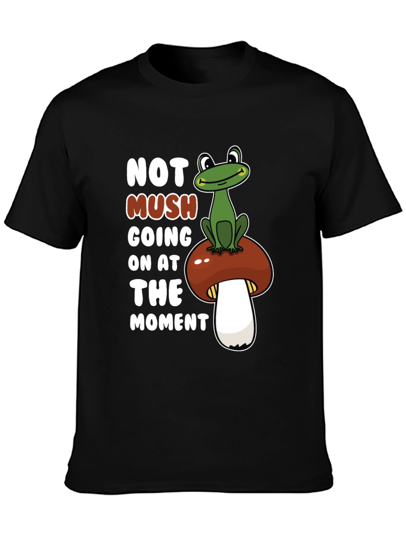 Funny Frog on Mushroom Graphic Tee