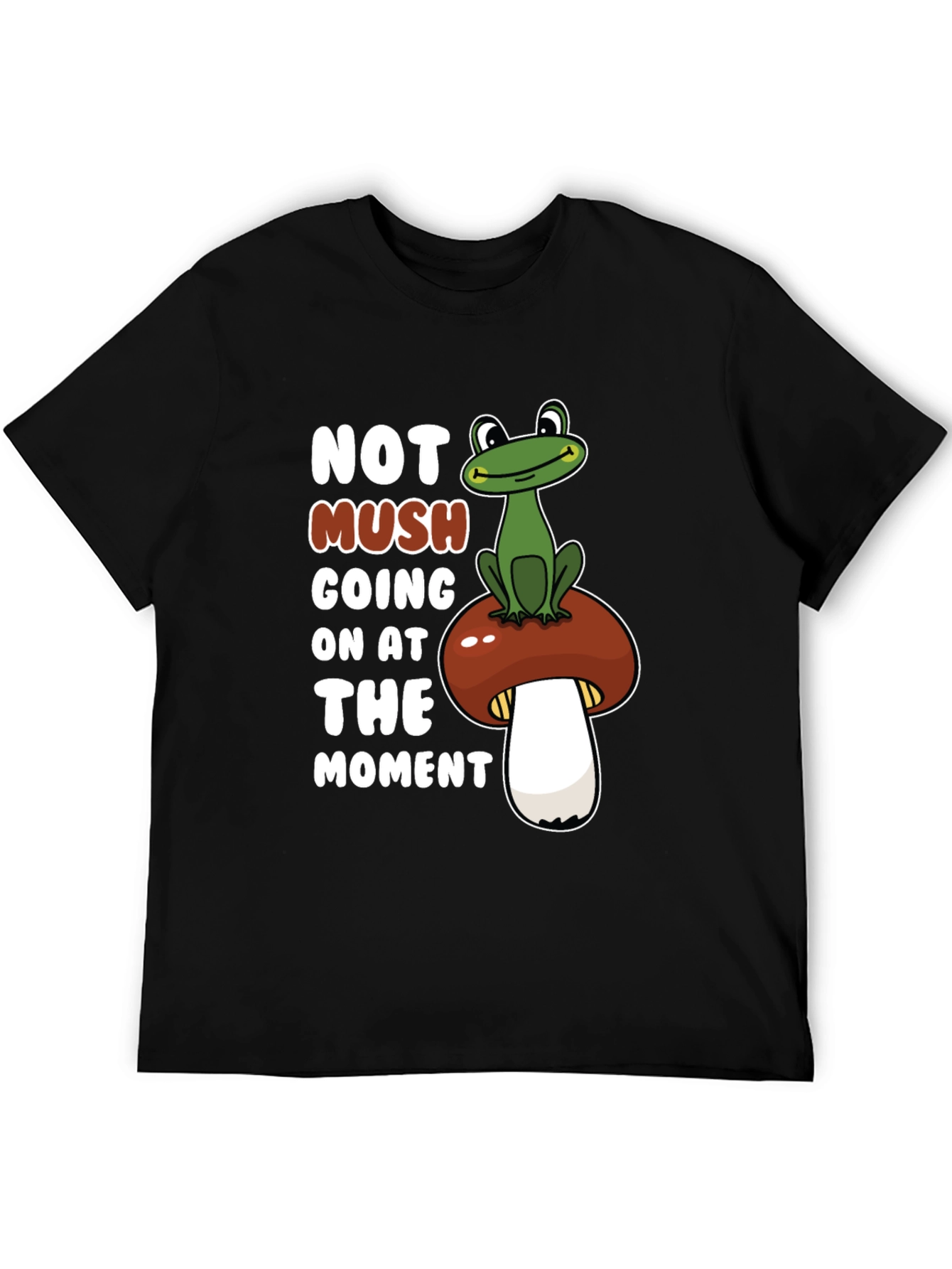 Funny Frog on Mushroom Graphic Tee