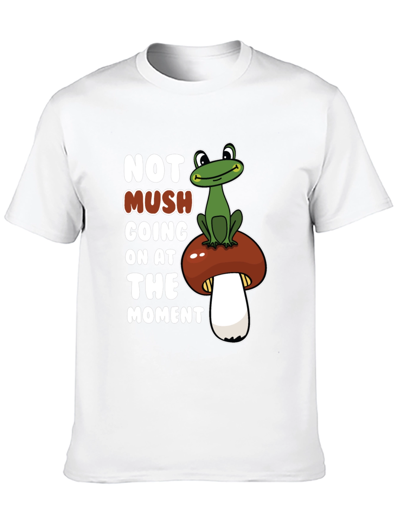 Funny Frog on Mushroom Graphic Tee