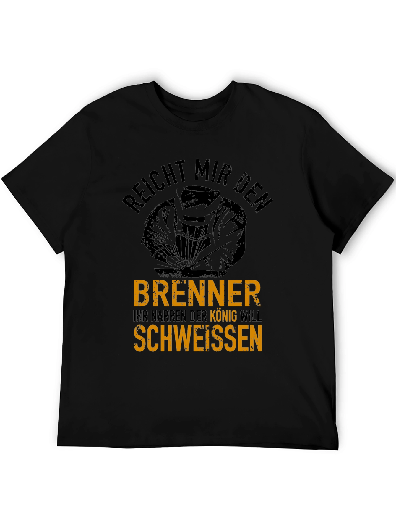 Welder King Graphic T-Shirt - Black Cotton Tee