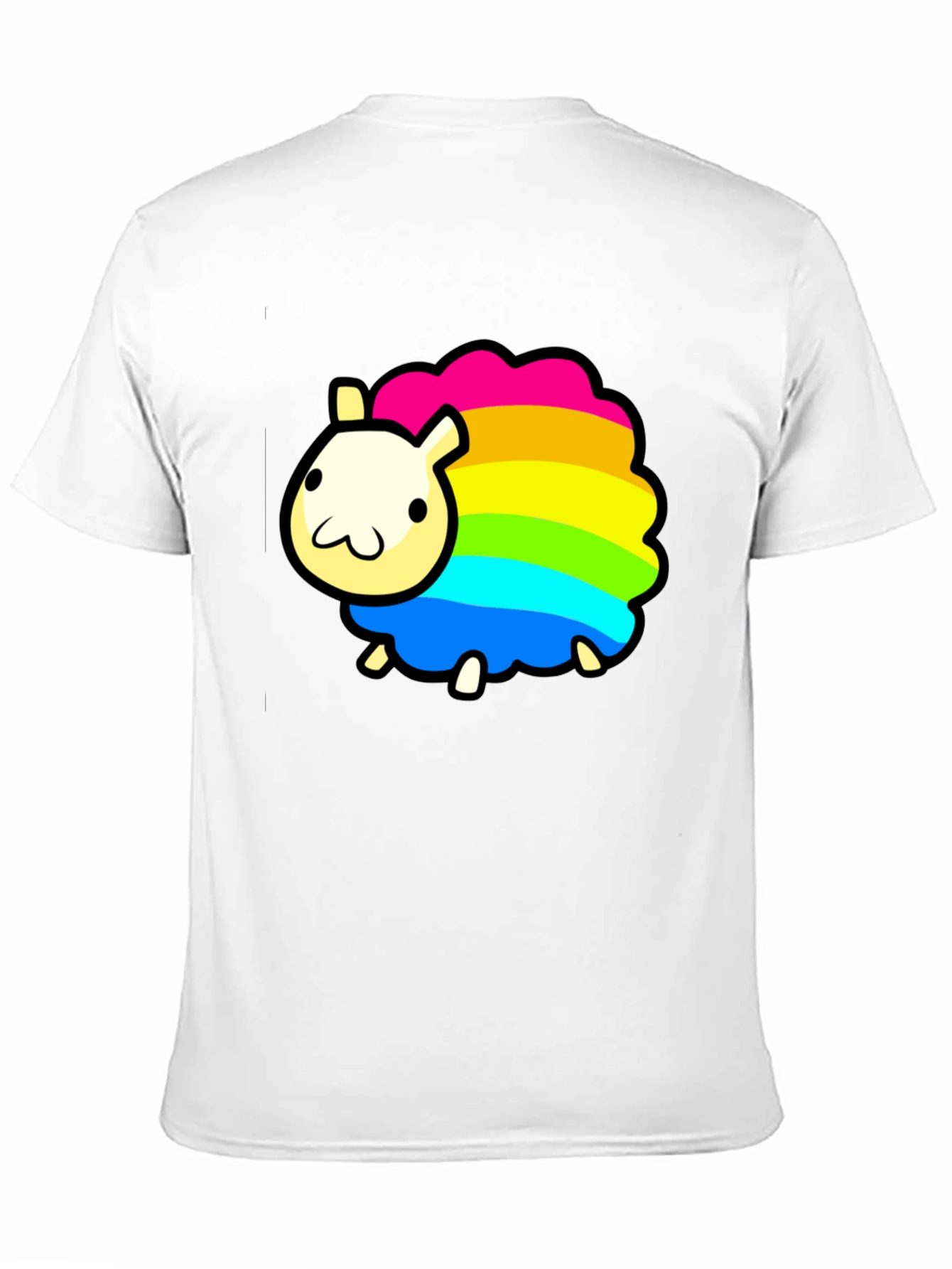 Rainbow Sheep Graphic T-Shirt - Black