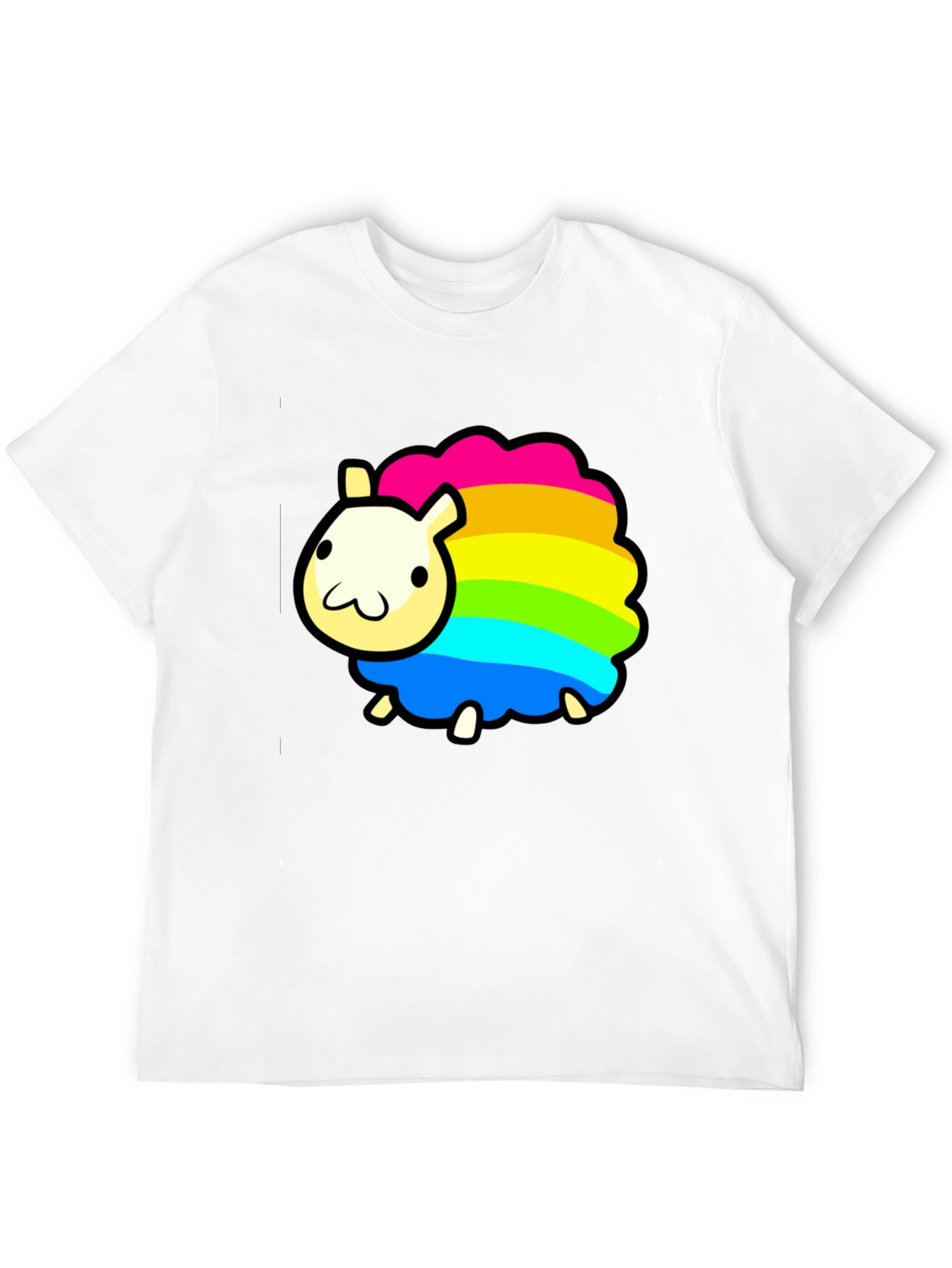 Rainbow Sheep Graphic T-Shirt - Black