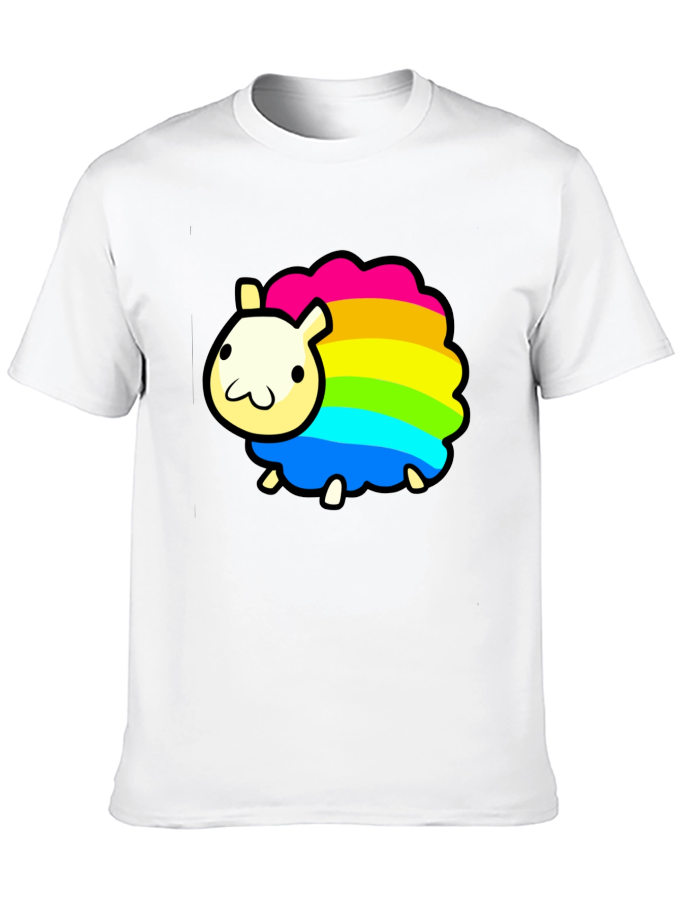 Rainbow Sheep Graphic T-Shirt - Black