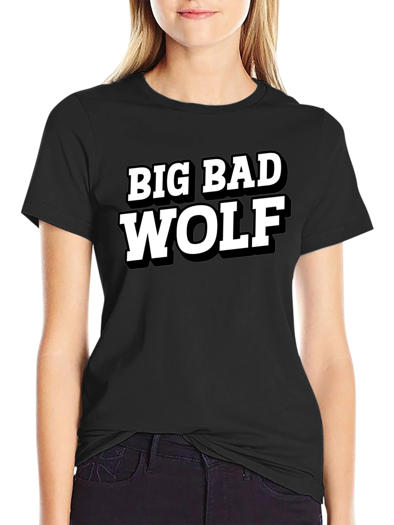 Big Bad Wolf Black Graphic T-Shirt