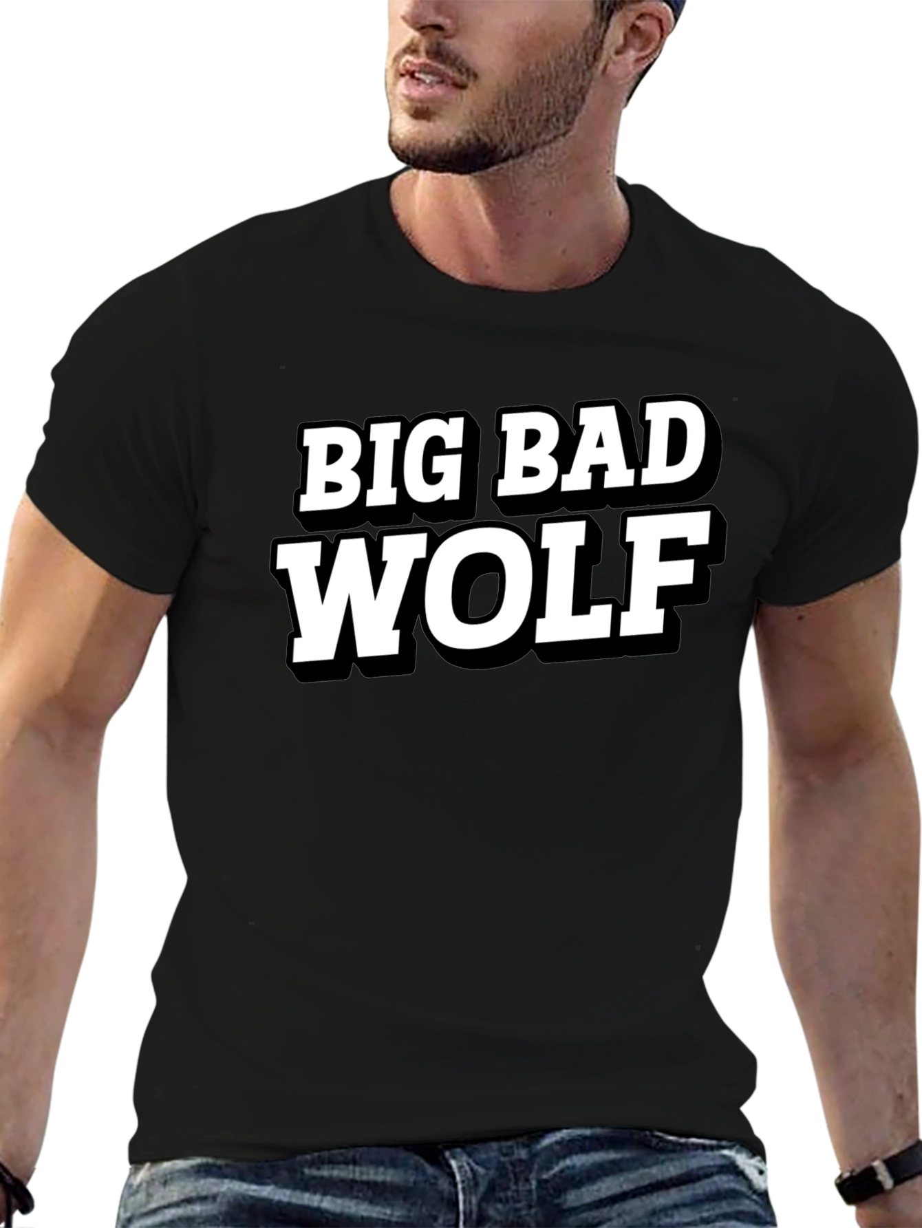 Big Bad Wolf Black Graphic T-Shirt