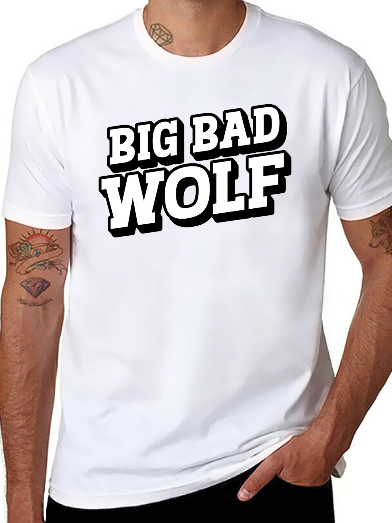 Big Bad Wolf Black Graphic T-Shirt
