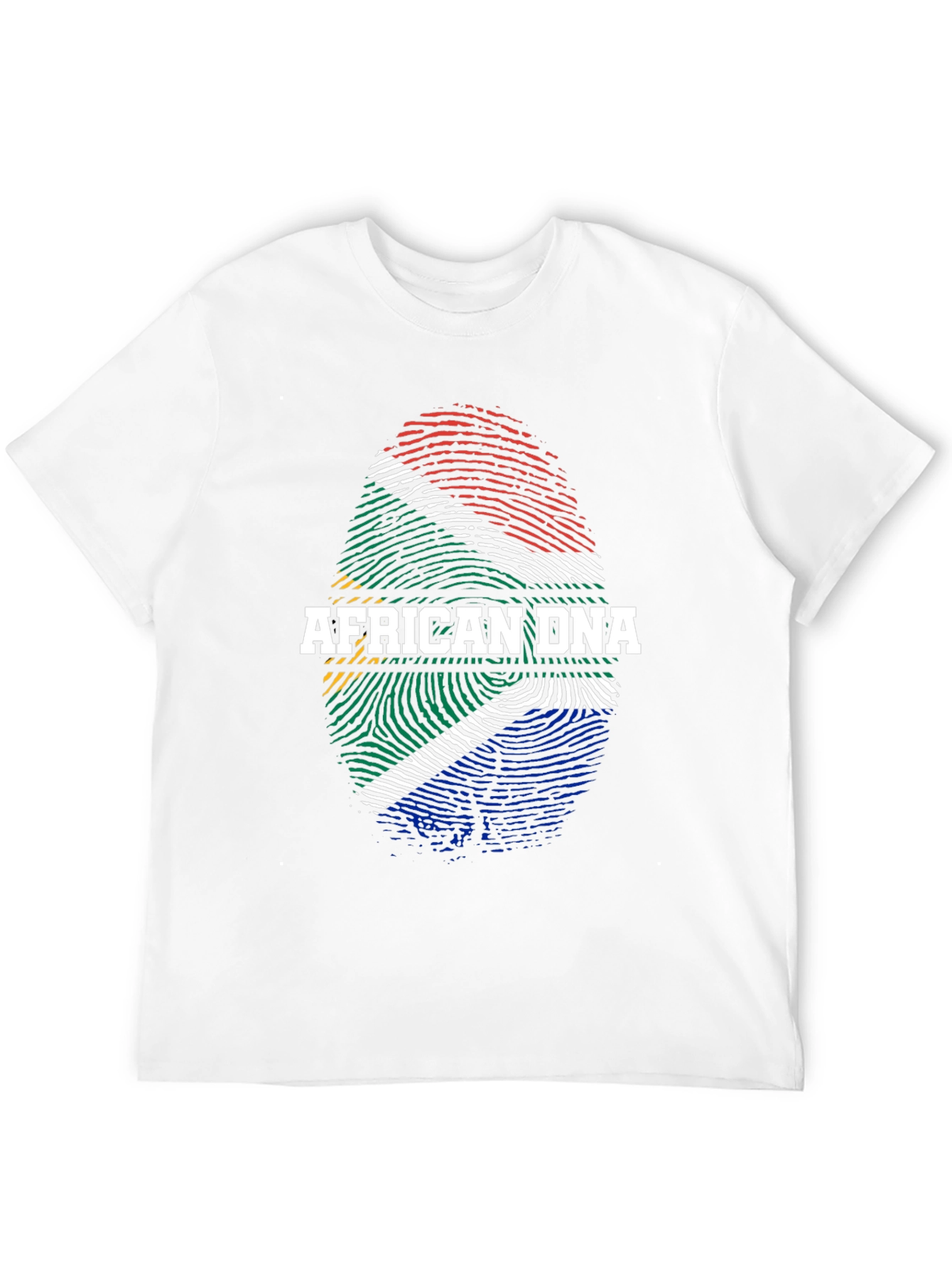 African DNA Flag Fingerprint T-Shirt
