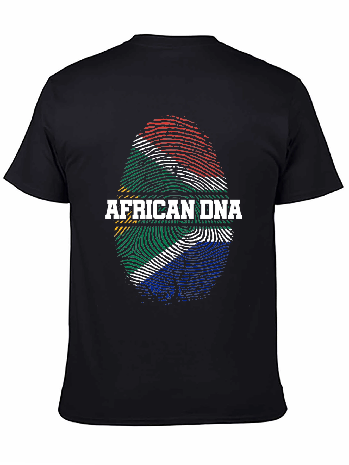 African DNA Flag Fingerprint T-Shirt