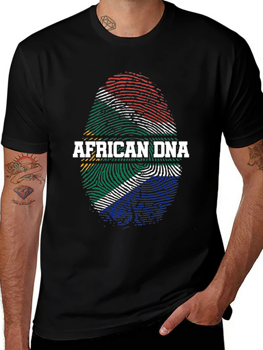 African DNA Flag Fingerprint T-Shirt