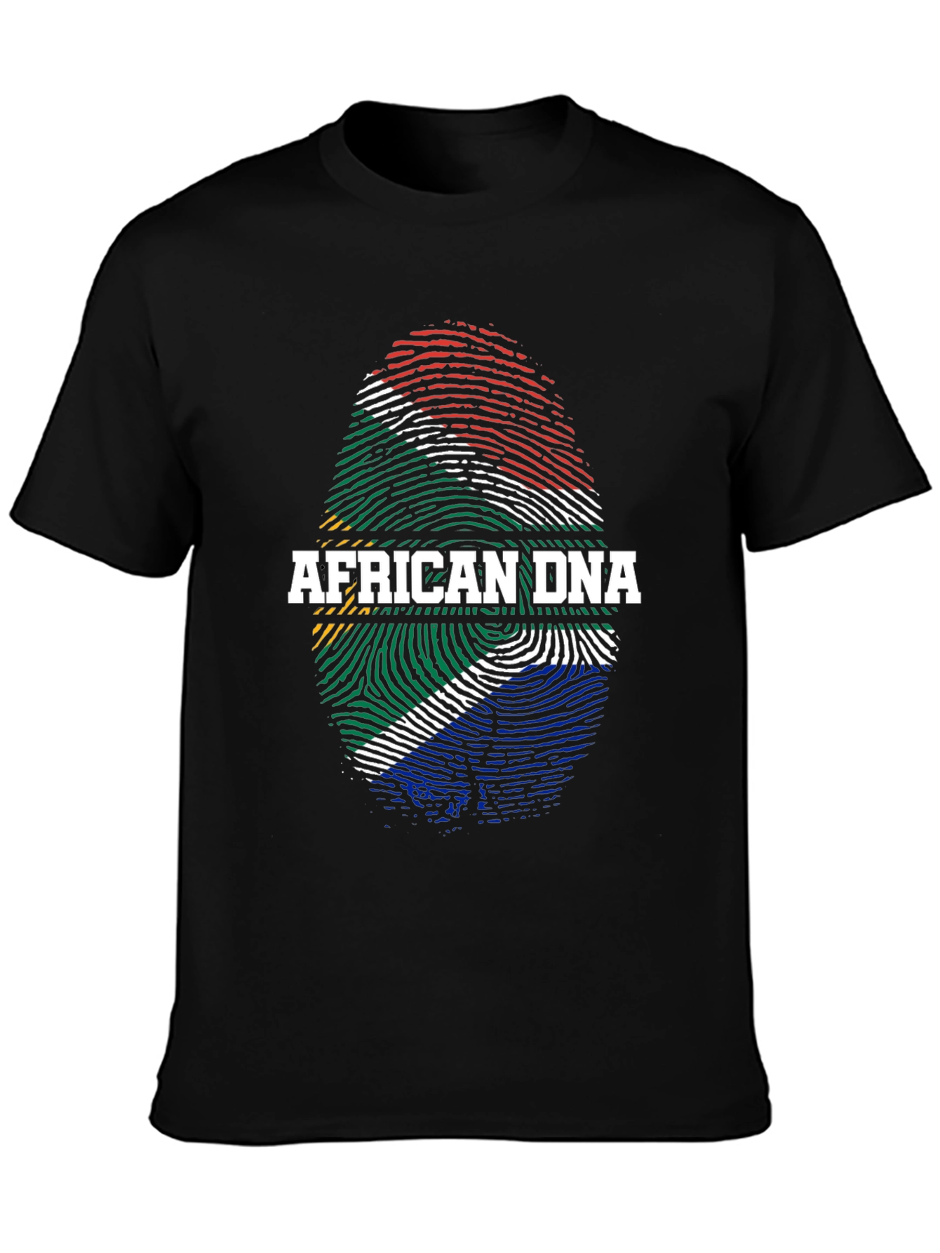 African DNA Flag Fingerprint T-Shirt