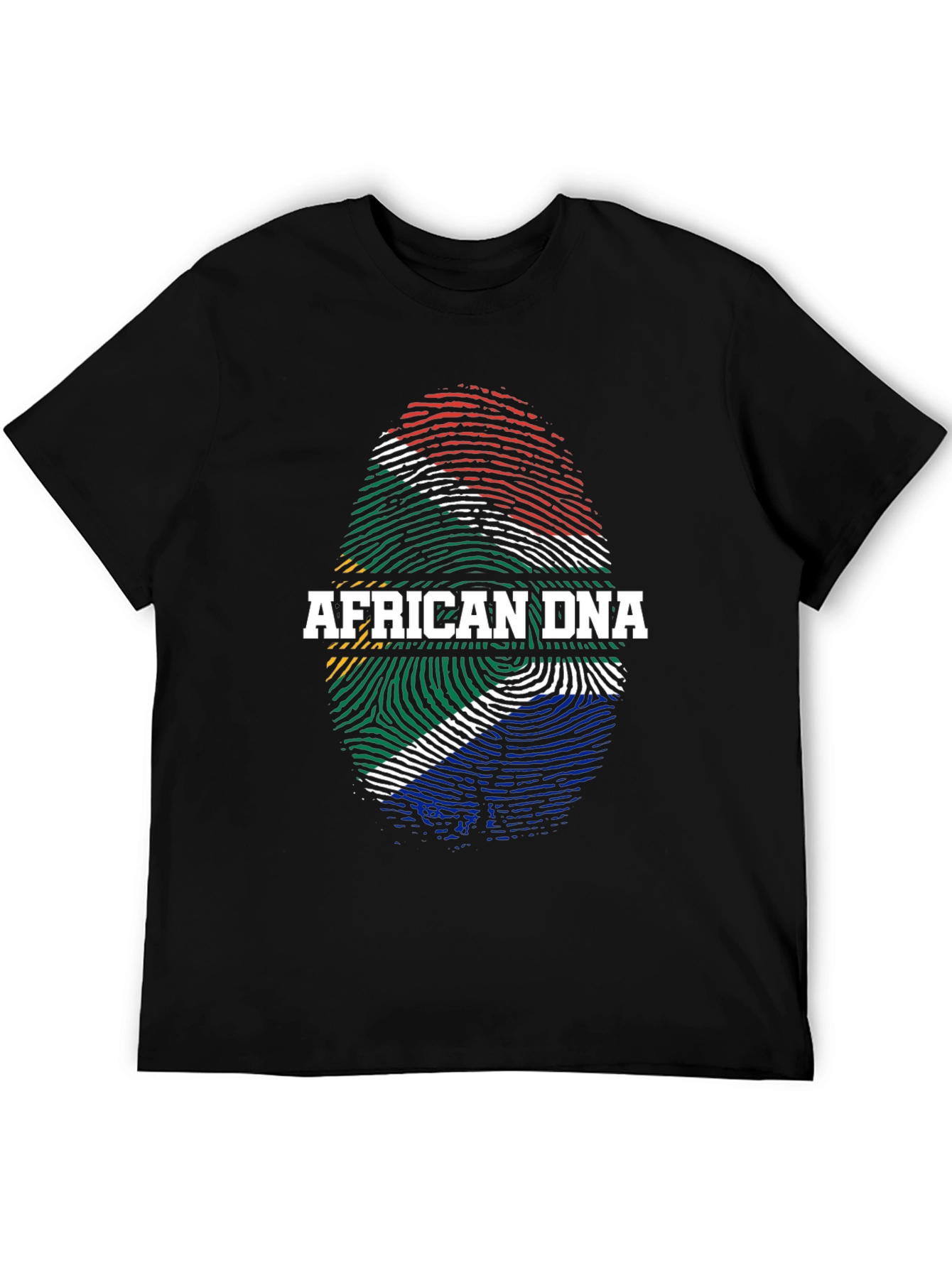 African DNA Flag Fingerprint T-Shirt