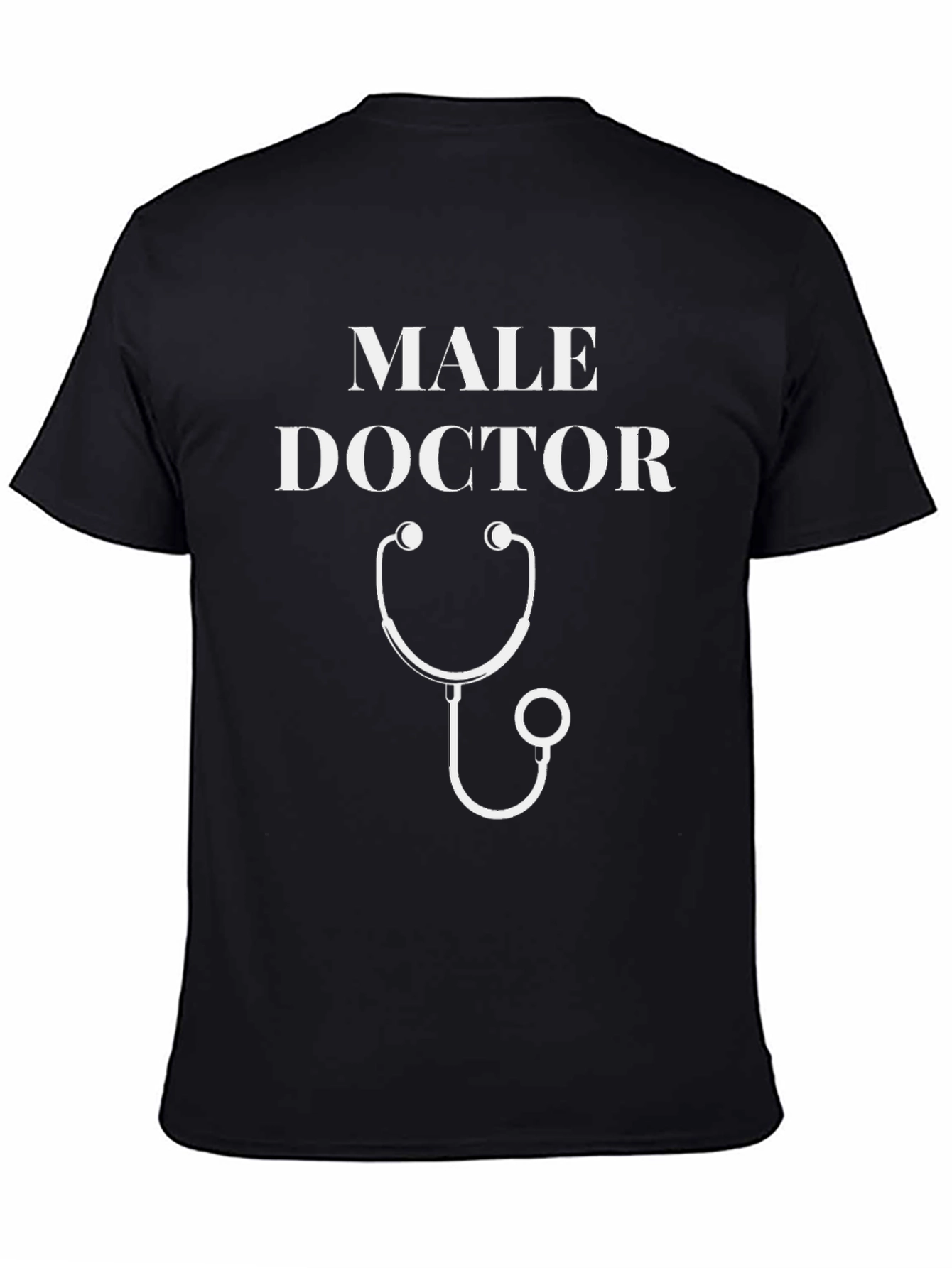 Male Doctor T-Shirt - Stethoscope Graphic Novelty Tee