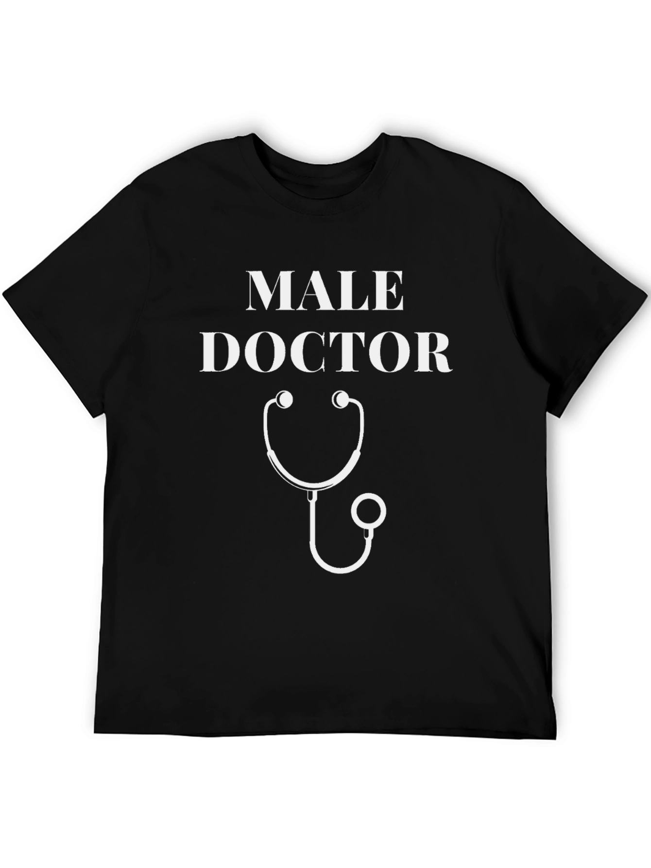 Male Doctor T-Shirt - Stethoscope Graphic Novelty Tee