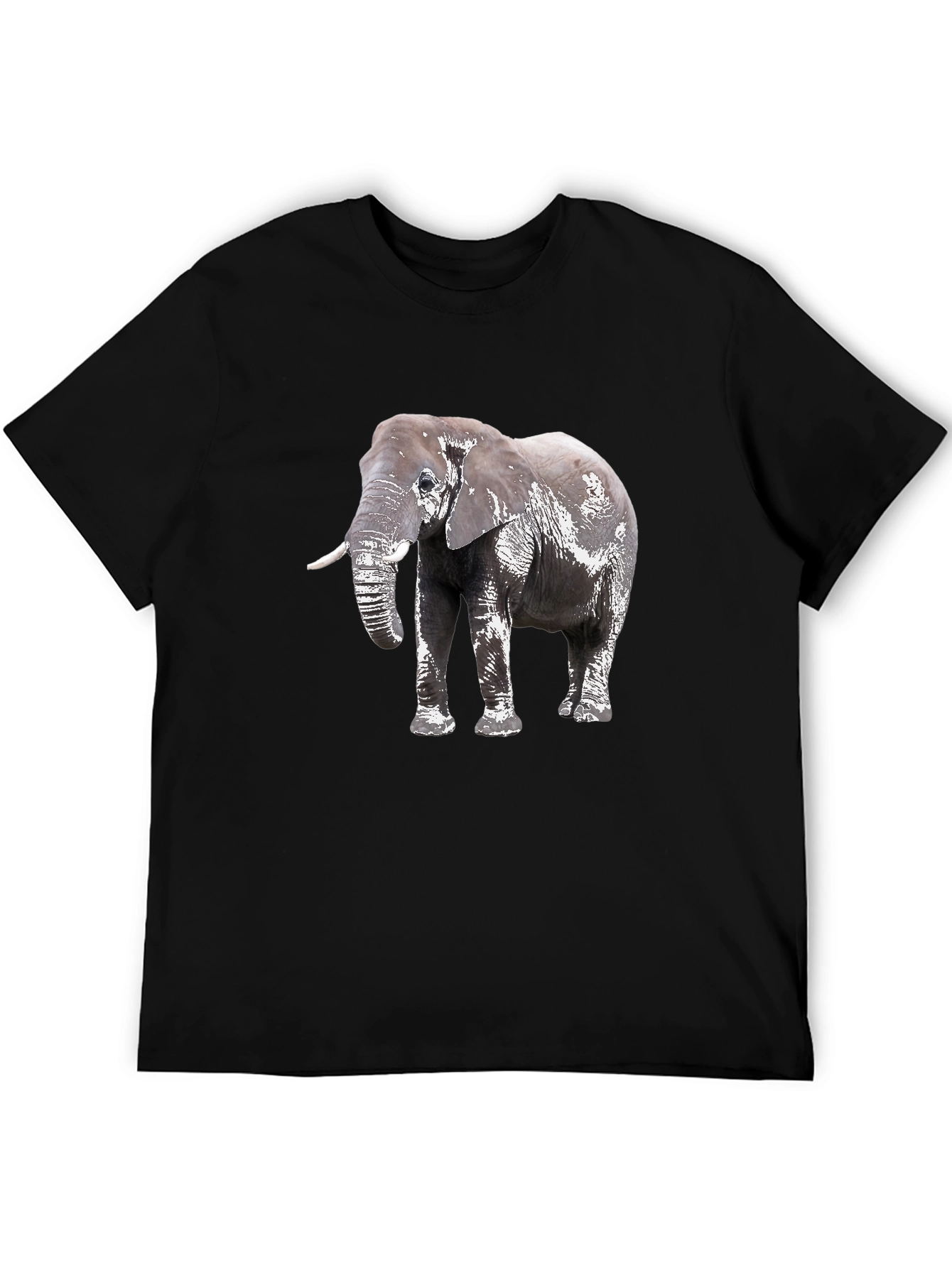 Elephant Graphic Black T-Shirt