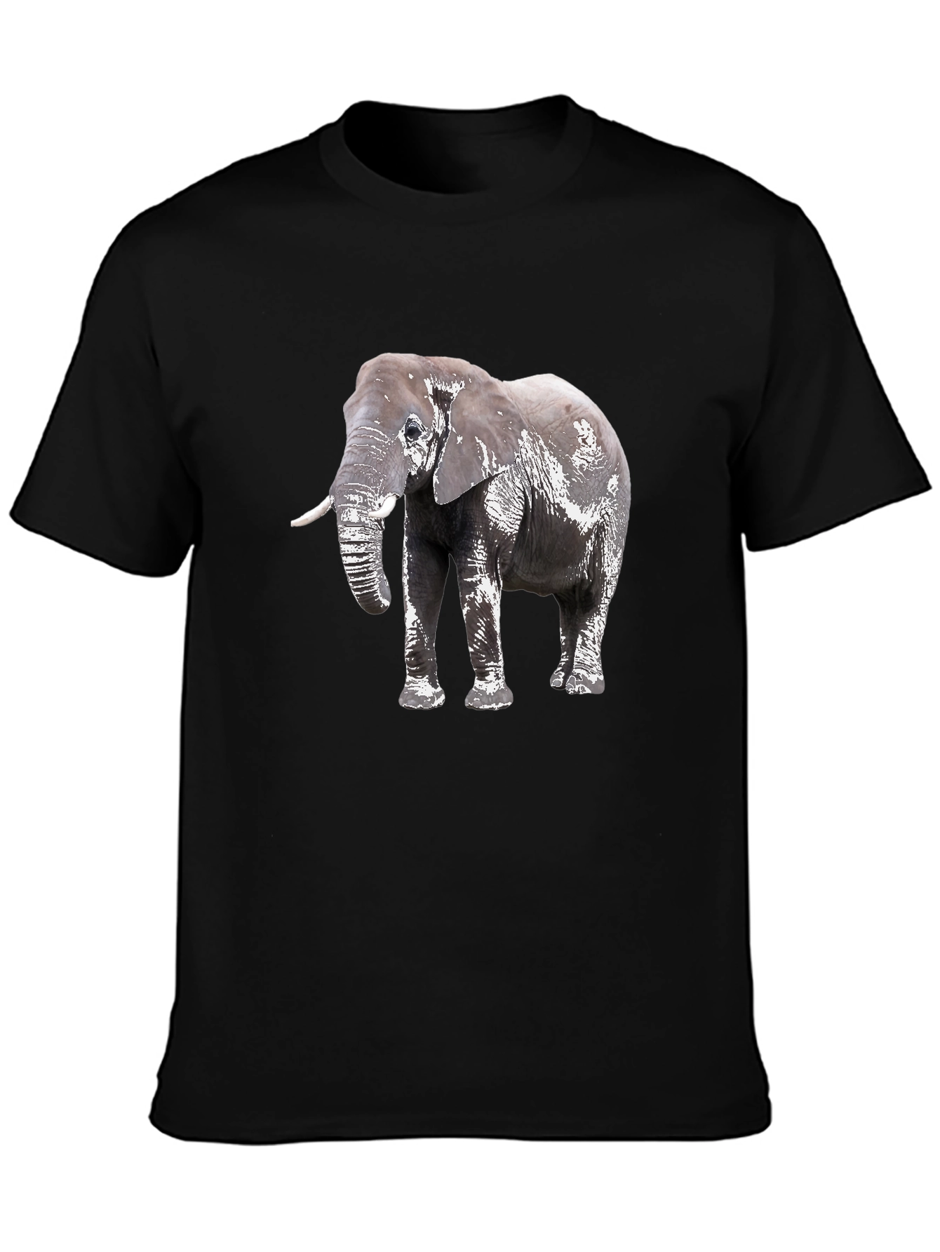 Elephant Graphic Black T-Shirt