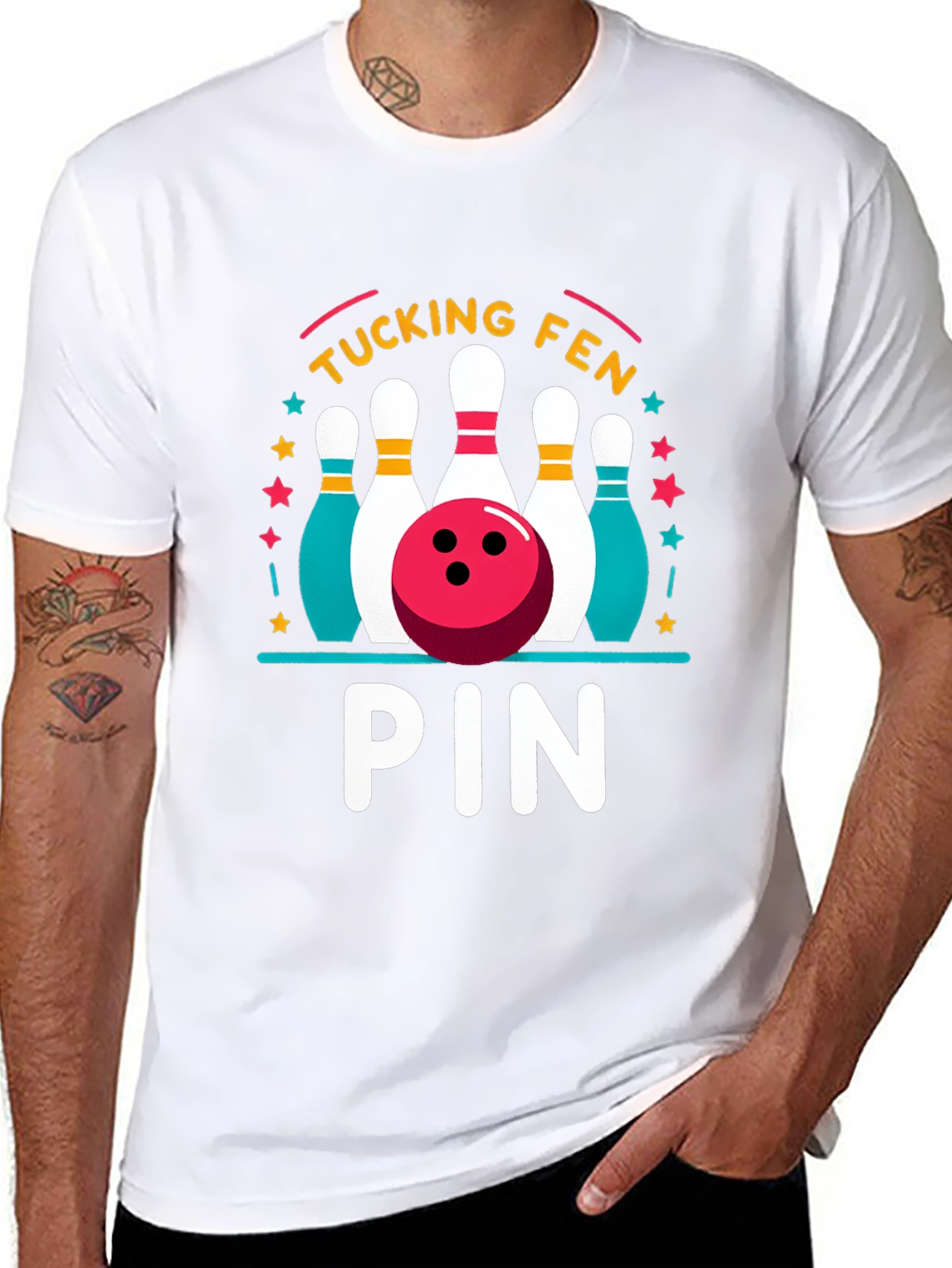 Bowling Pun T-Shirt - Tucking Fen Pin
