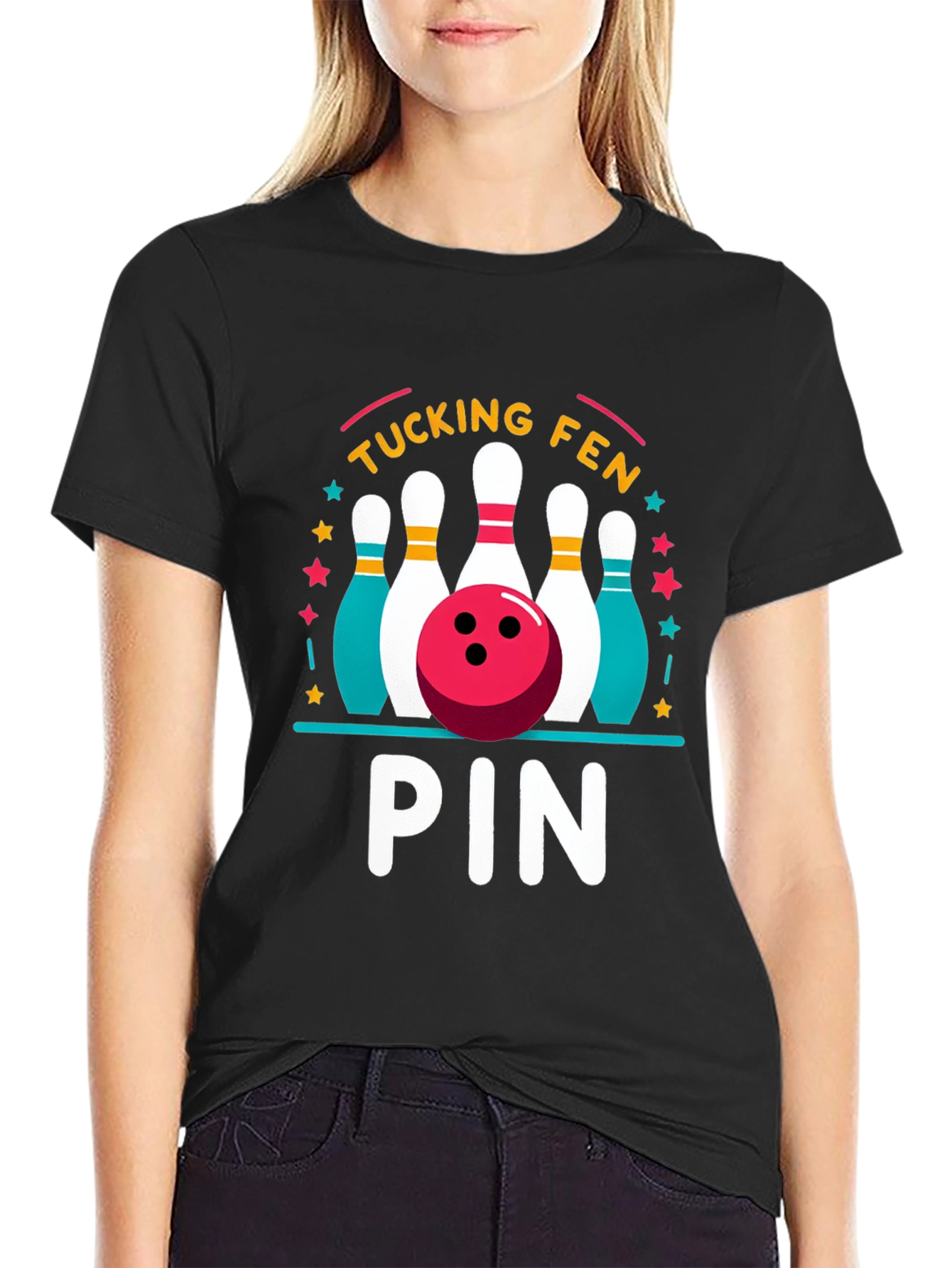 Bowling Pun T-Shirt - Tucking Fen Pin