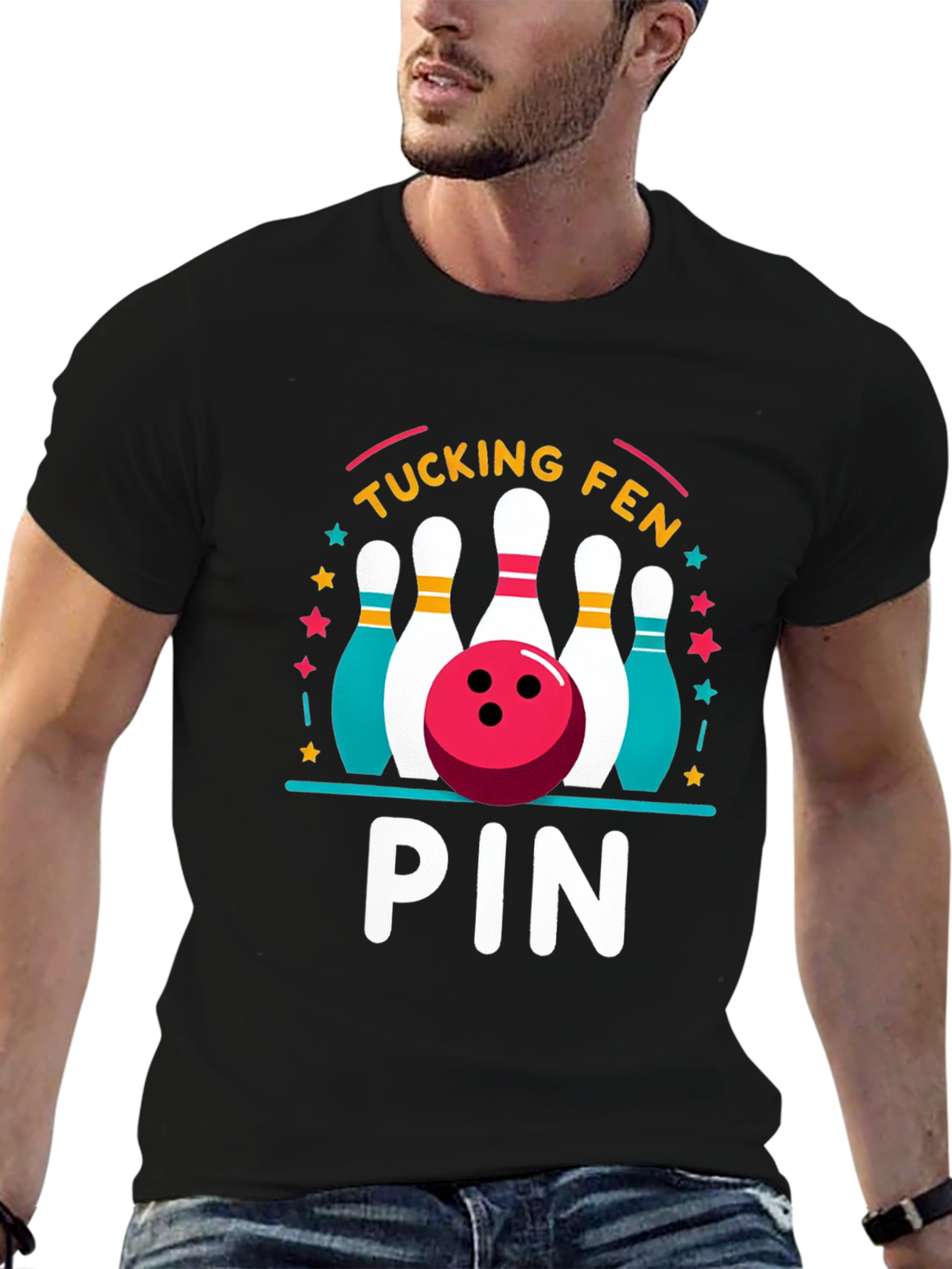 Bowling Pun T-Shirt - Tucking Fen Pin
