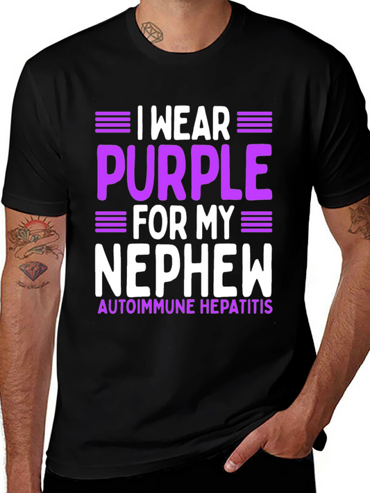 I Wear Purple For My Nephew Autoimmune Hepatitis Awareness T-Shirt