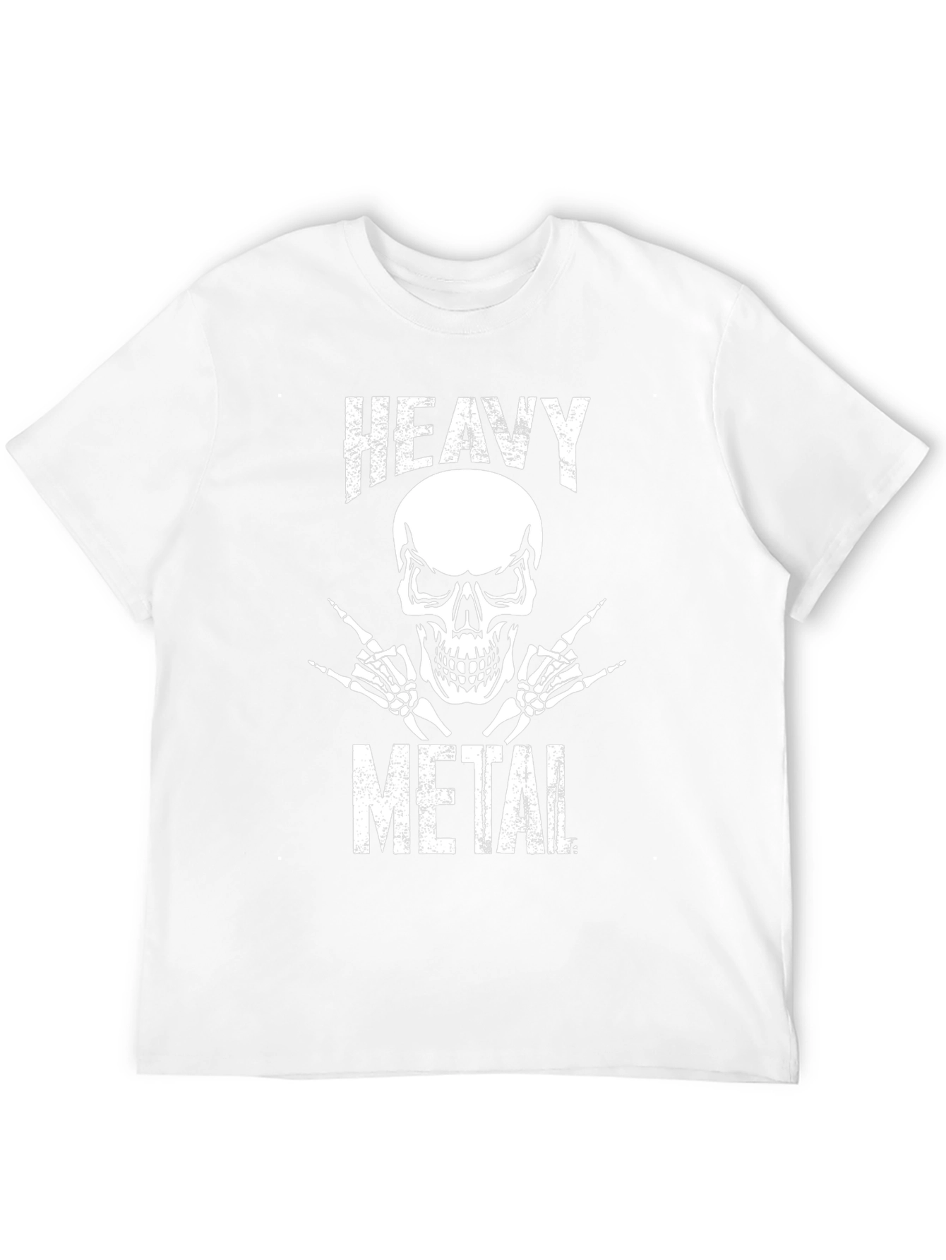 Heavy Metal Skull Graphic T-Shirt