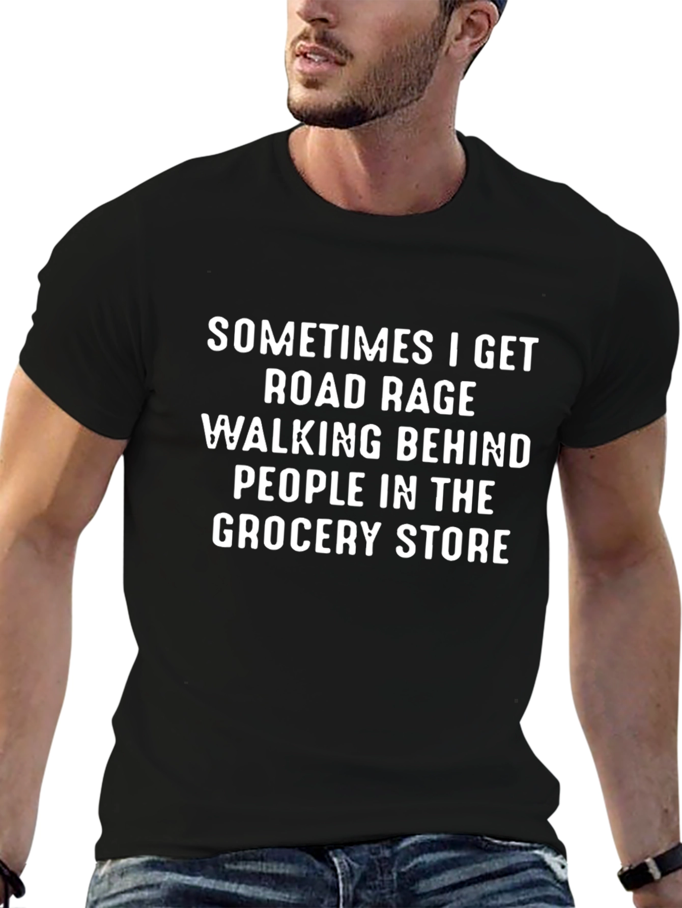 Road Rage Grocery Store T-Shirt Funny Slogan Tee
