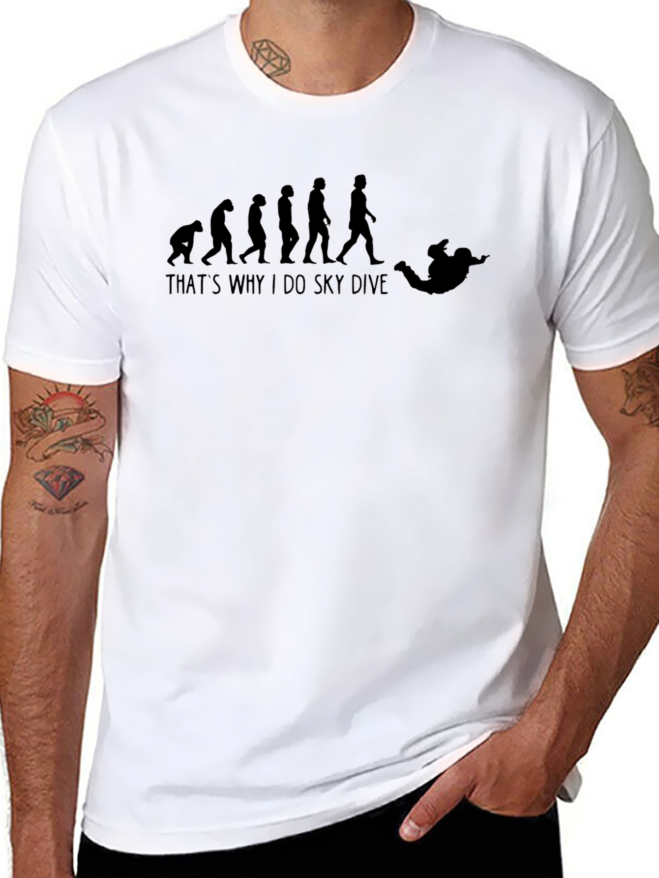Evolution Skydiving T-Shirt - Funny Skydive Tee