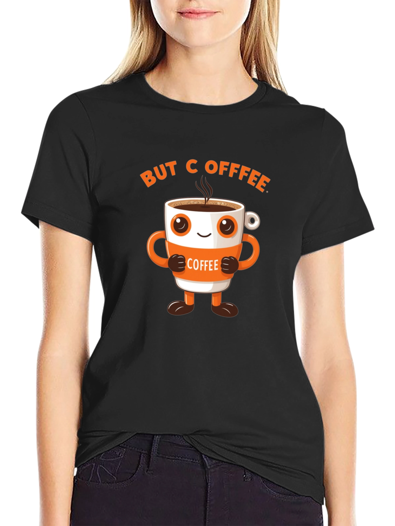 But Coffee Funny Cartoon T-Shirt